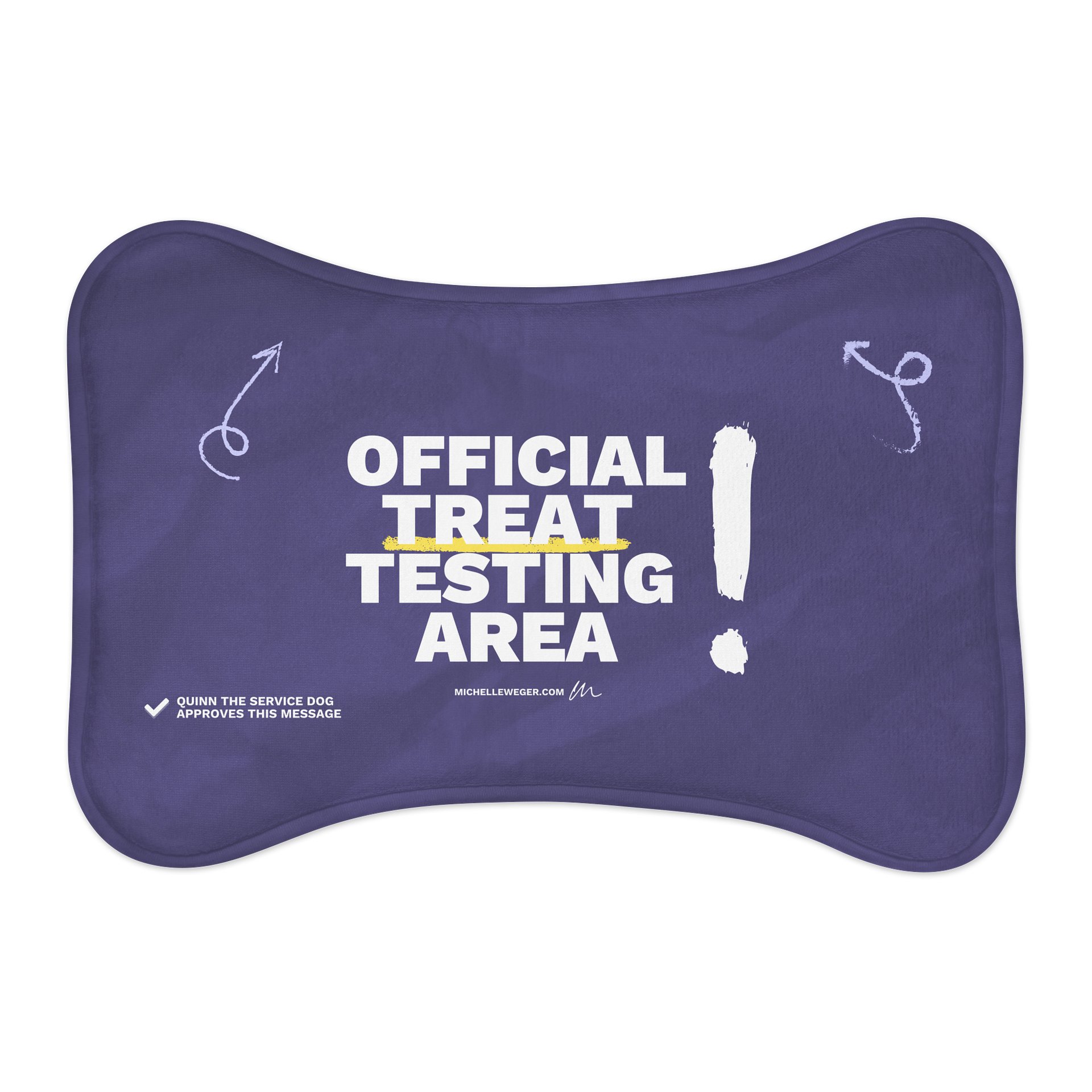 Dog Mat - Official Treat Testing Area - Quinn Approved product image (1)