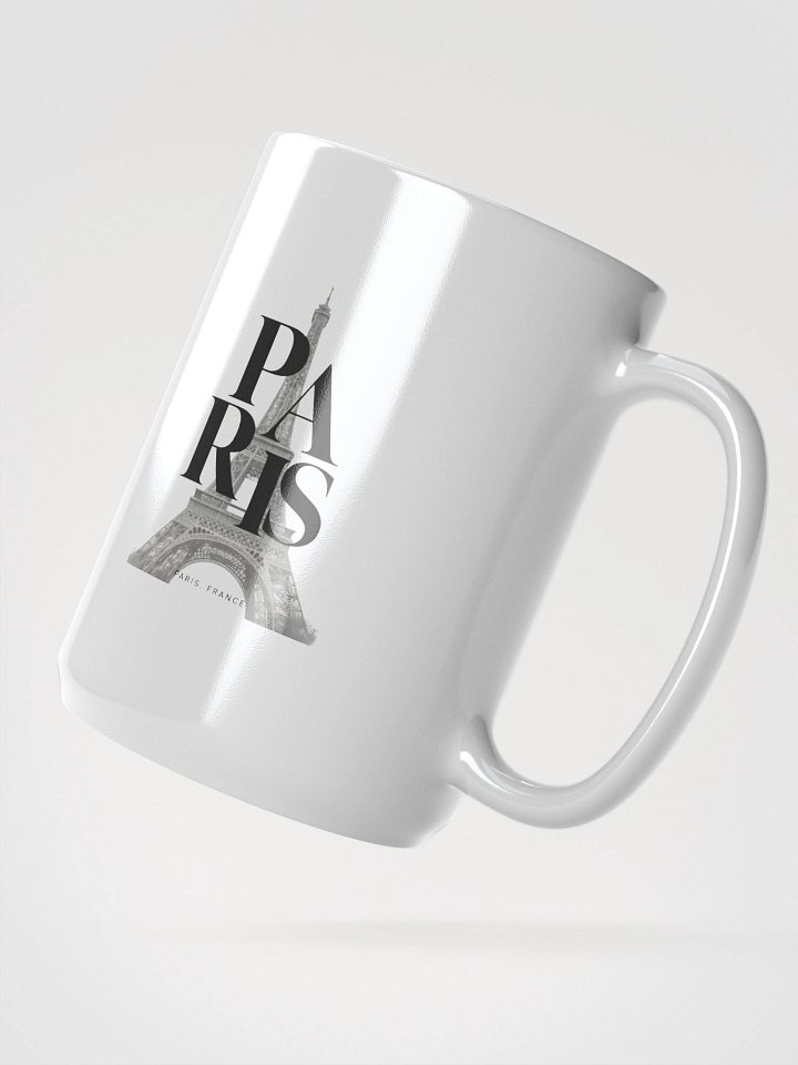 Paris Tower Mug – White Glossy Cityscape Edition product image (2)