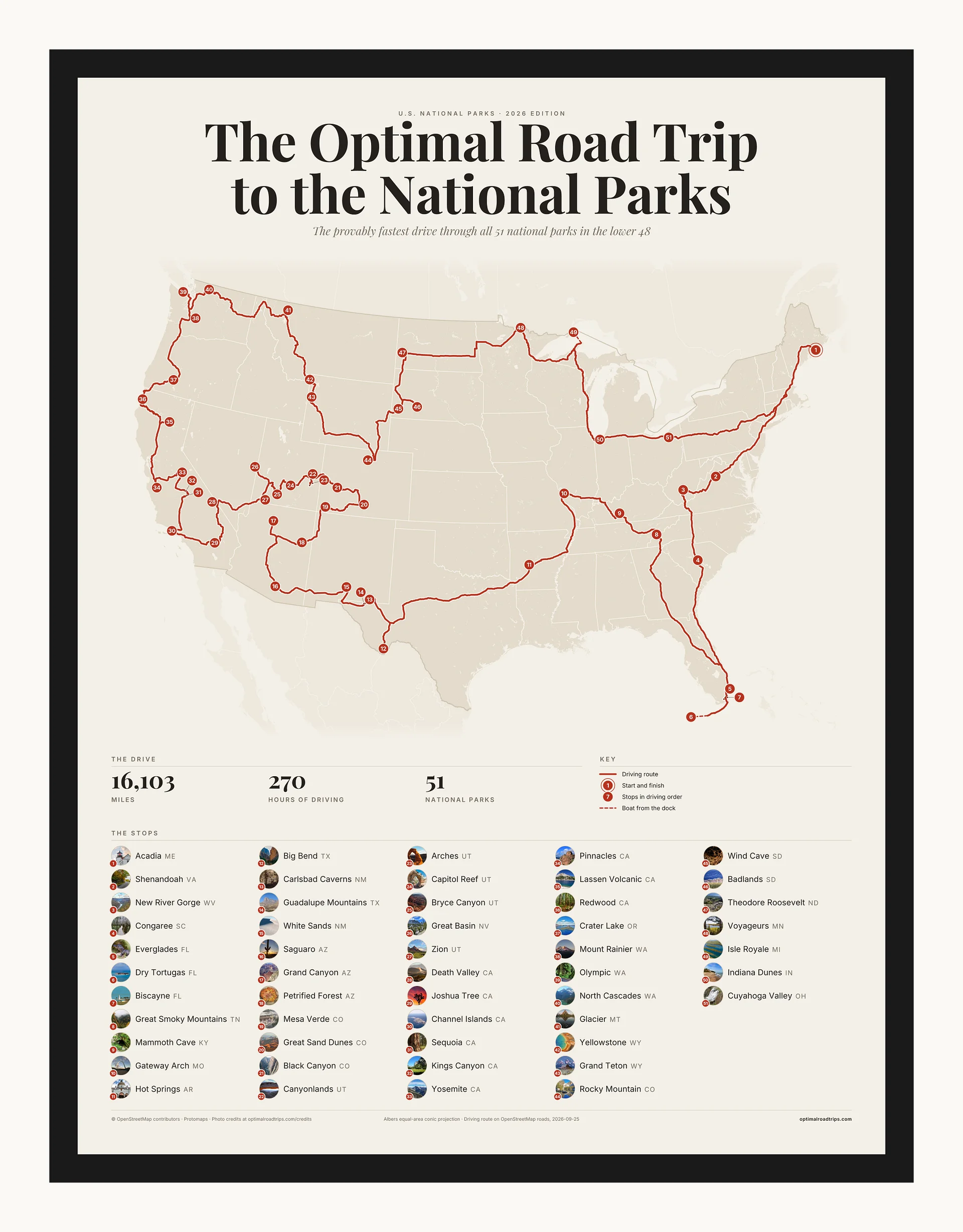 U.S. National Parks 2026, Paper, 18 x 24 in, black-framed poster product image (1)