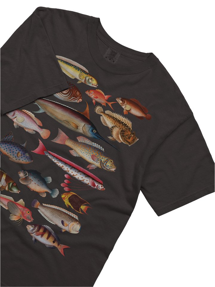Vintage Fish Illustration Shirt – Colorful Marine Life Graphic Tee, Retro Ocean Species Design product image (2)