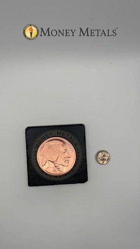 See the 5 oz Copper Buffalo Round up close. 

Struck in .999 fine copper, this substantial bullion round contains 5 AVDP oz o...