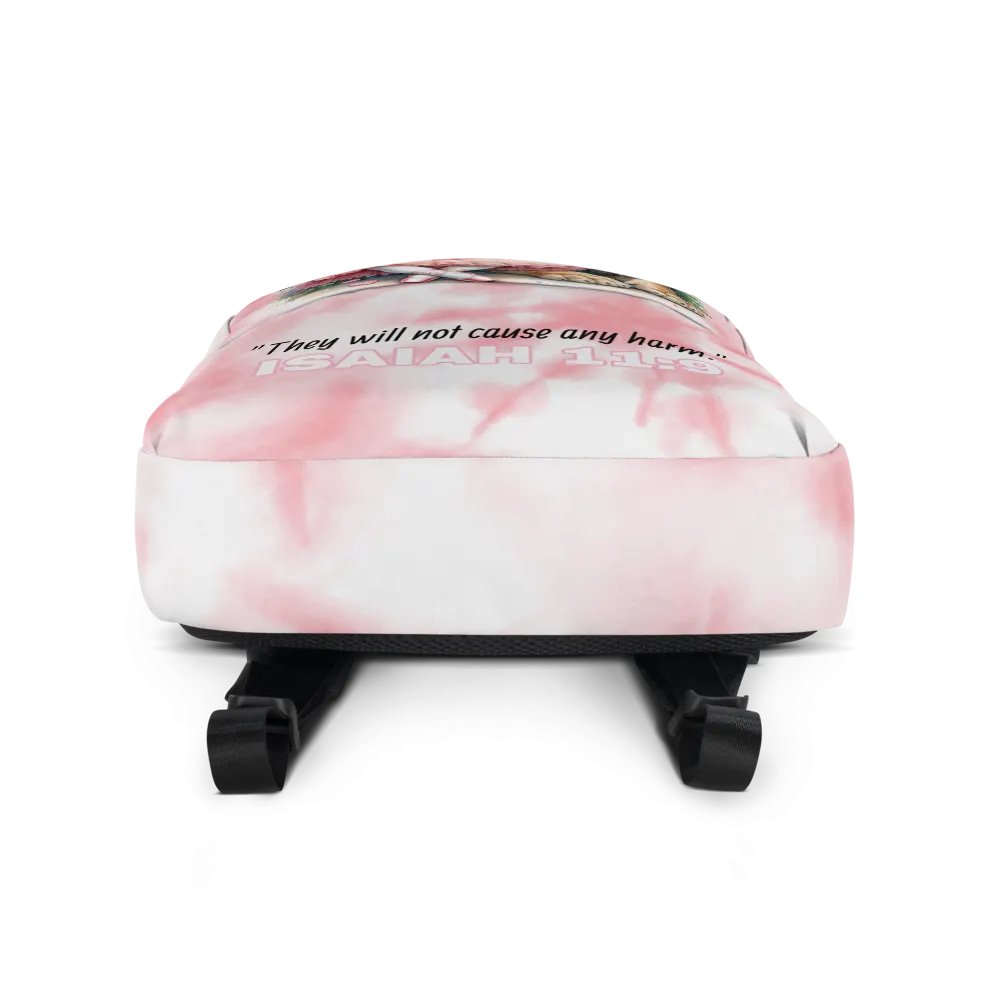 “They Will Not Cause Any Harm” Pink Tie Dye Backpack product image (5)