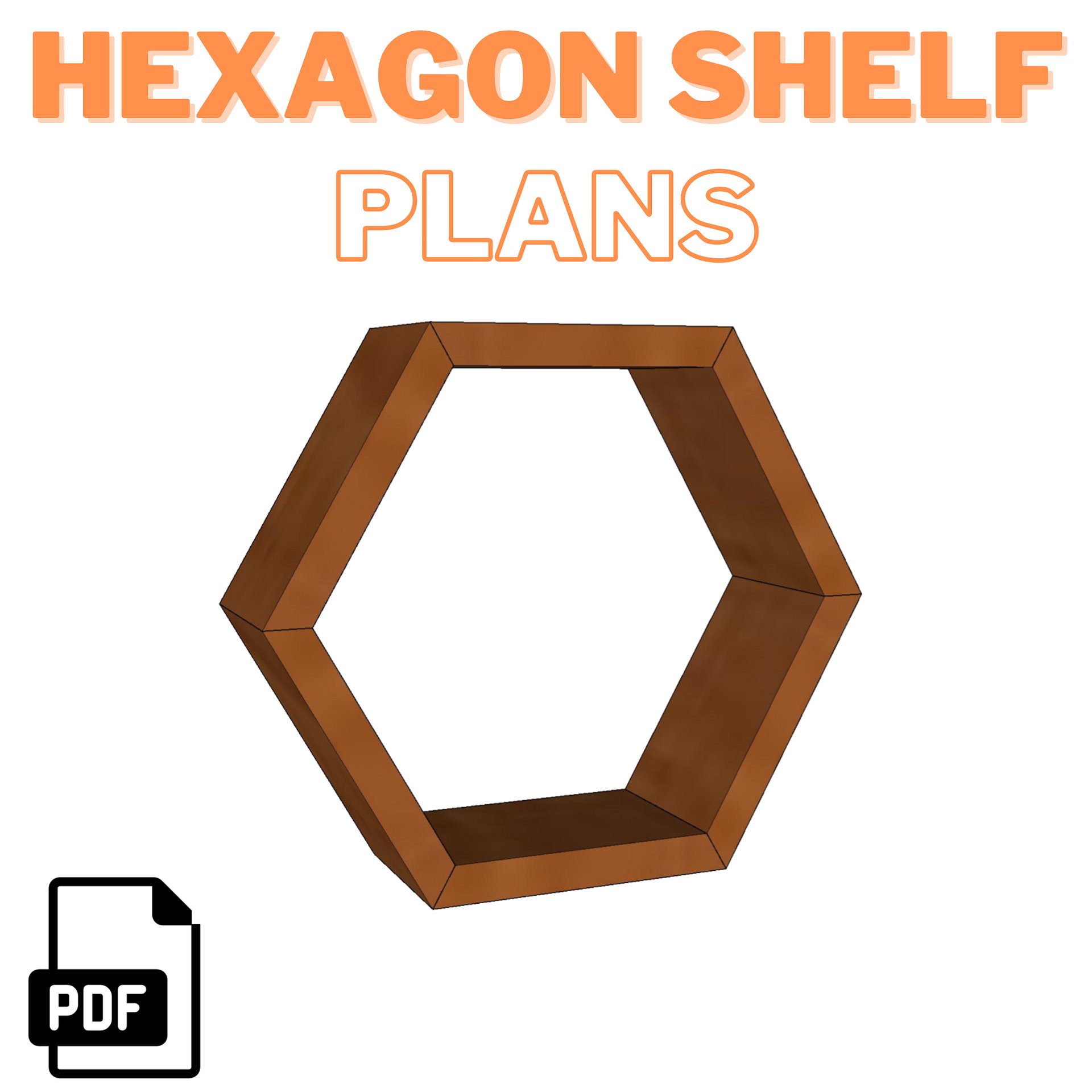 Hexagon Shelf Plans (PDF) product image (5)