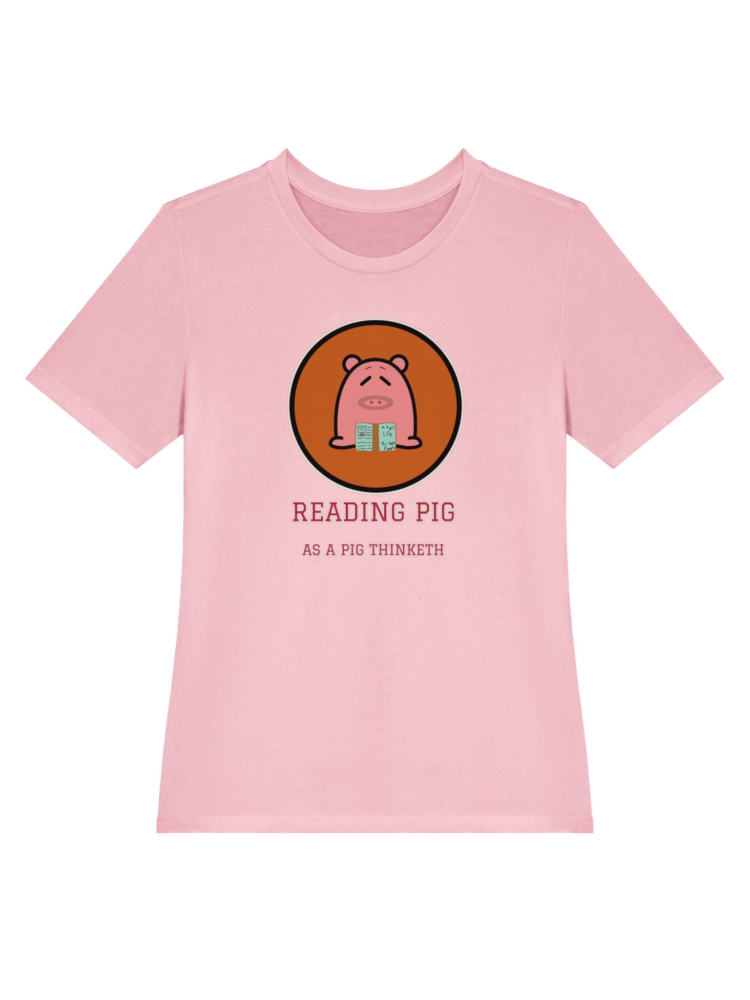 Reading Pig Women's Tee | As a Pig Thinketh product image (3)