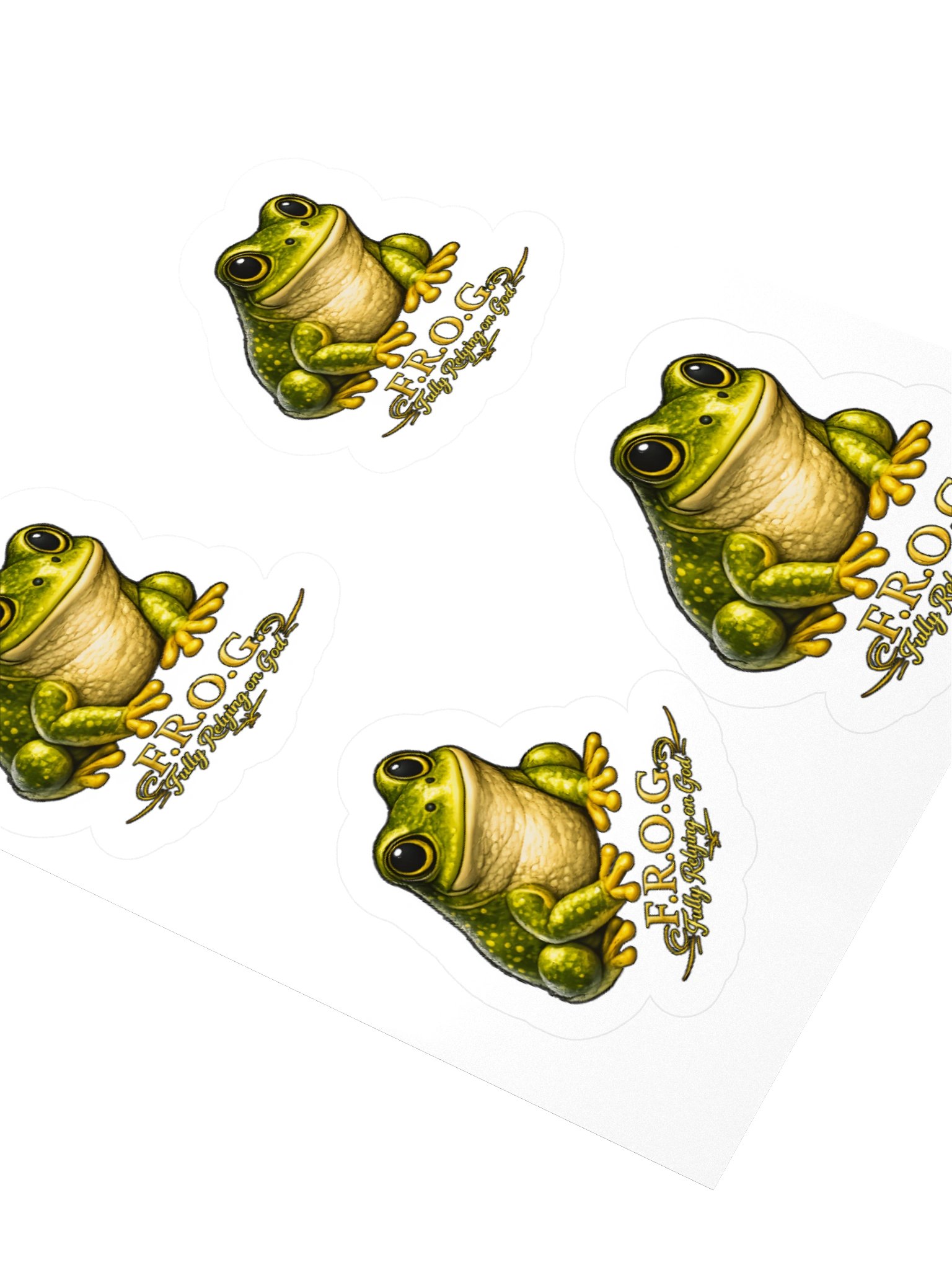 F.R.O.G. Faithful Frog Kiss Cut Stickers product image (8)