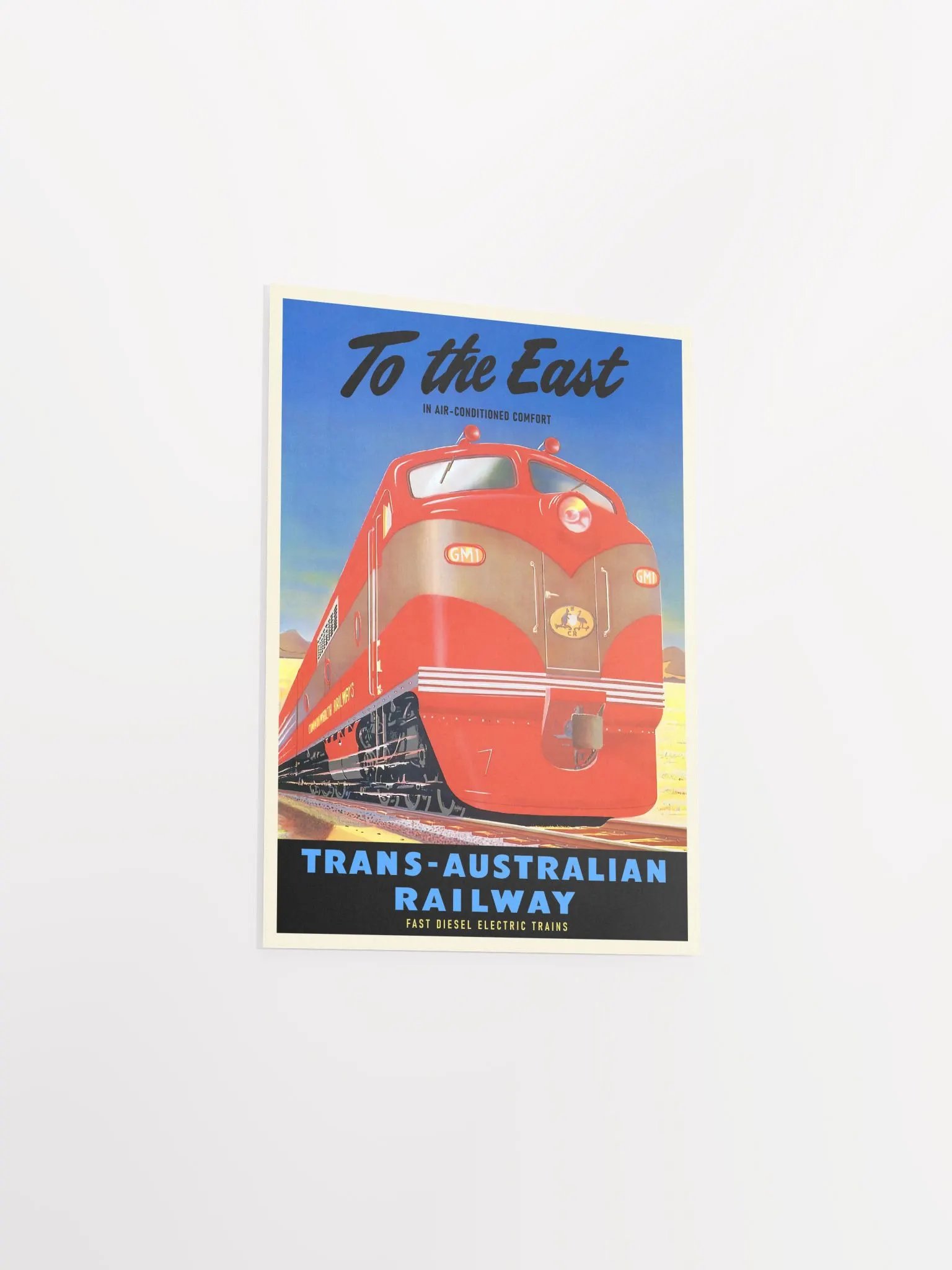 Trans-Australian Railway, 1950s — retro train poster, vintage train art, train print, retro travel wall art product image (8)