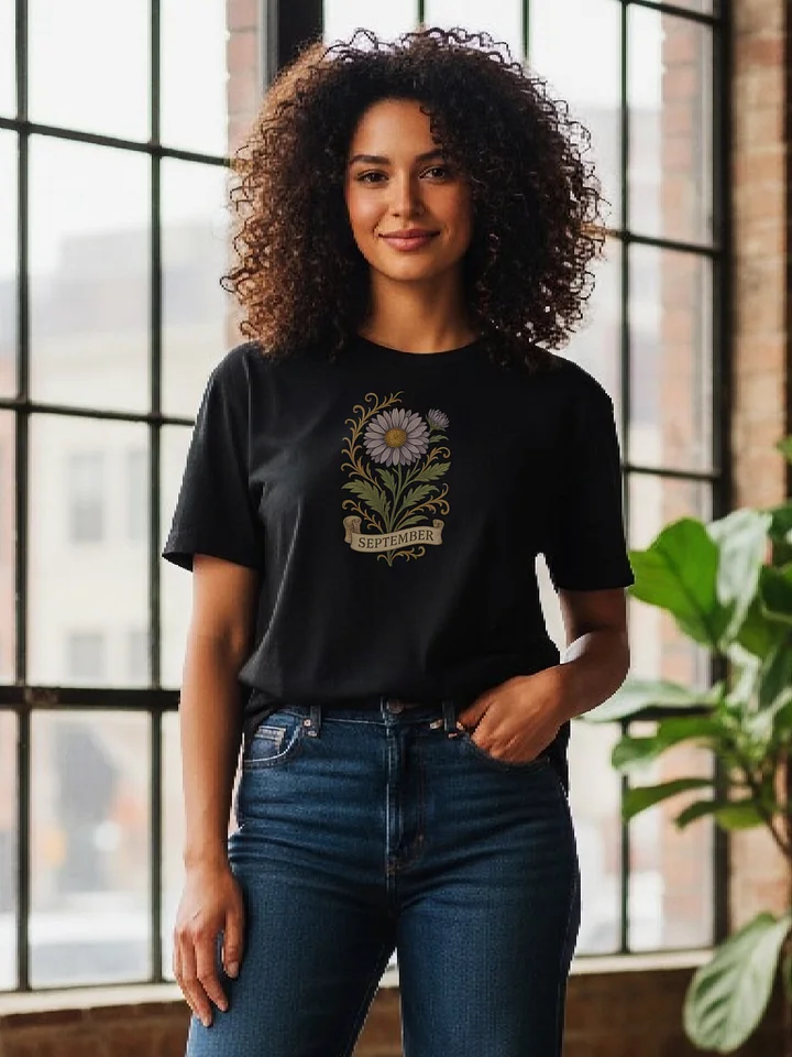September Birth Flower Shirt – Aster T-Shirt for Women | Vintage Cottagecore Birthday Gift | Botanical Floral Graphic Tee product image (1)