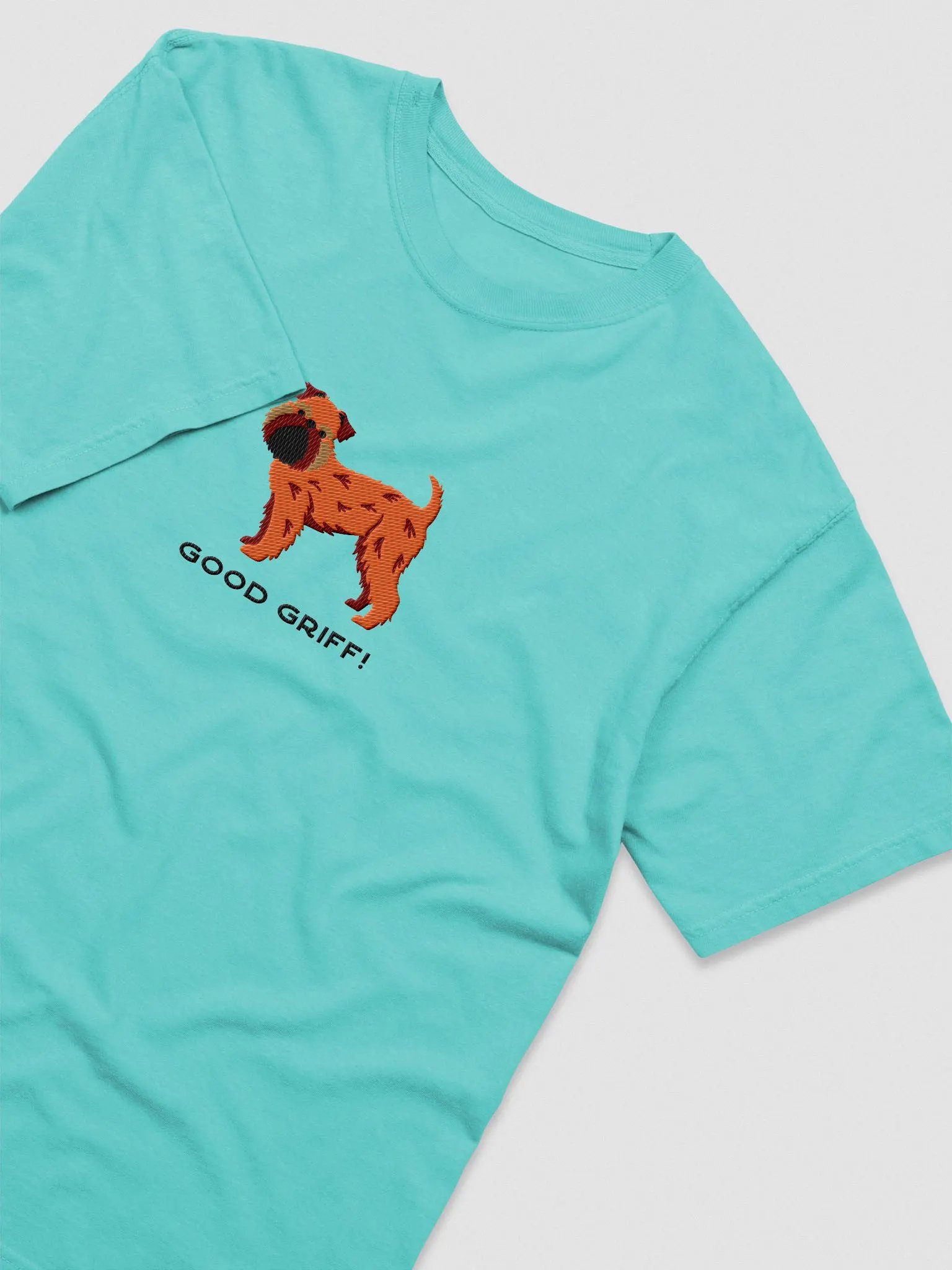 Good Griff T-Shirt(Embroidered) of a Brussels Griffon(Red) product image (6)