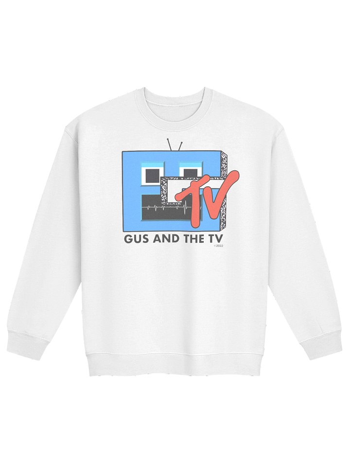 Gus and the TV - White Sweatshirt product image (1)