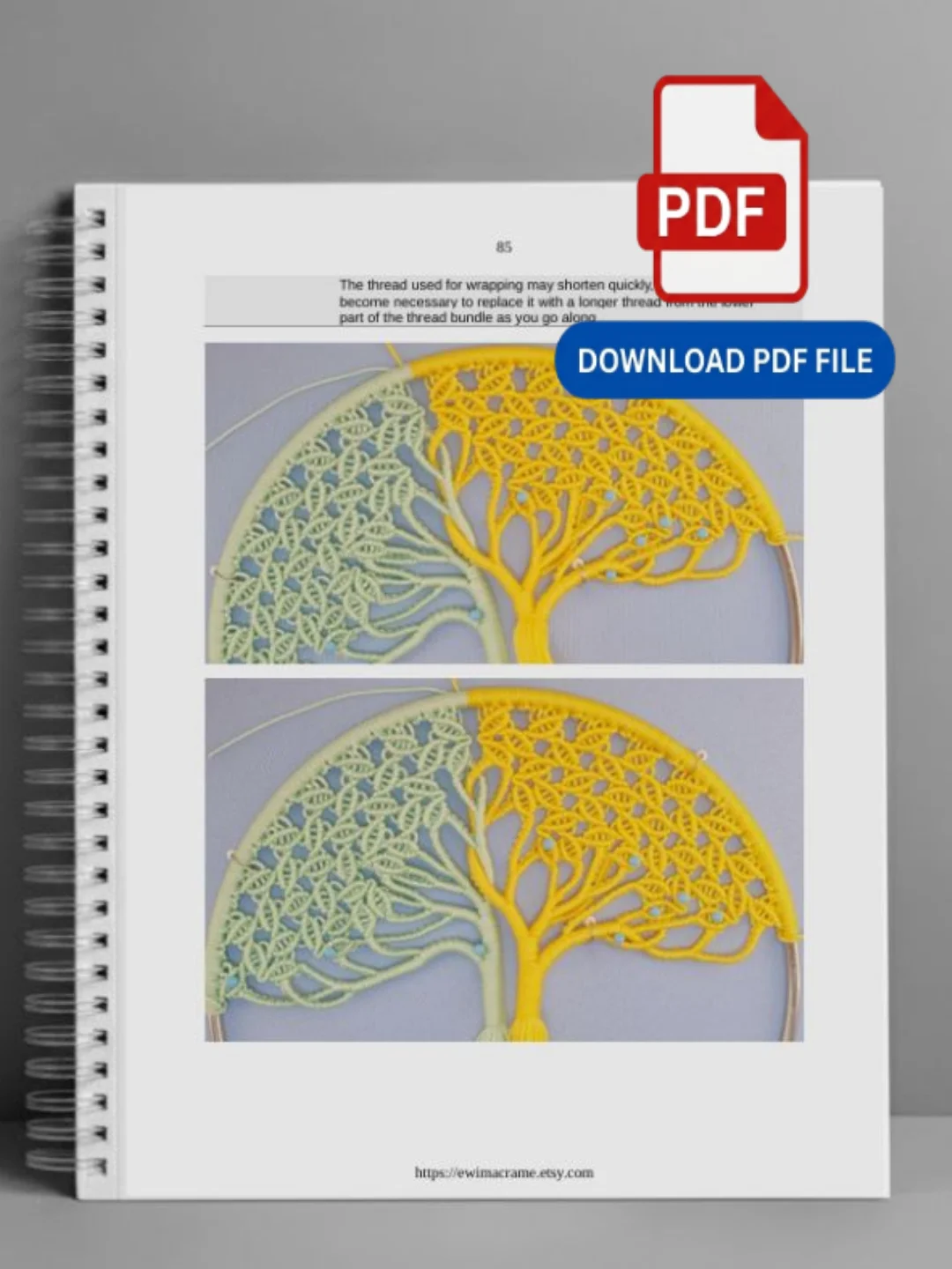 Micro Macrame Two Tone Tree — Photo Tutorial product image (4)