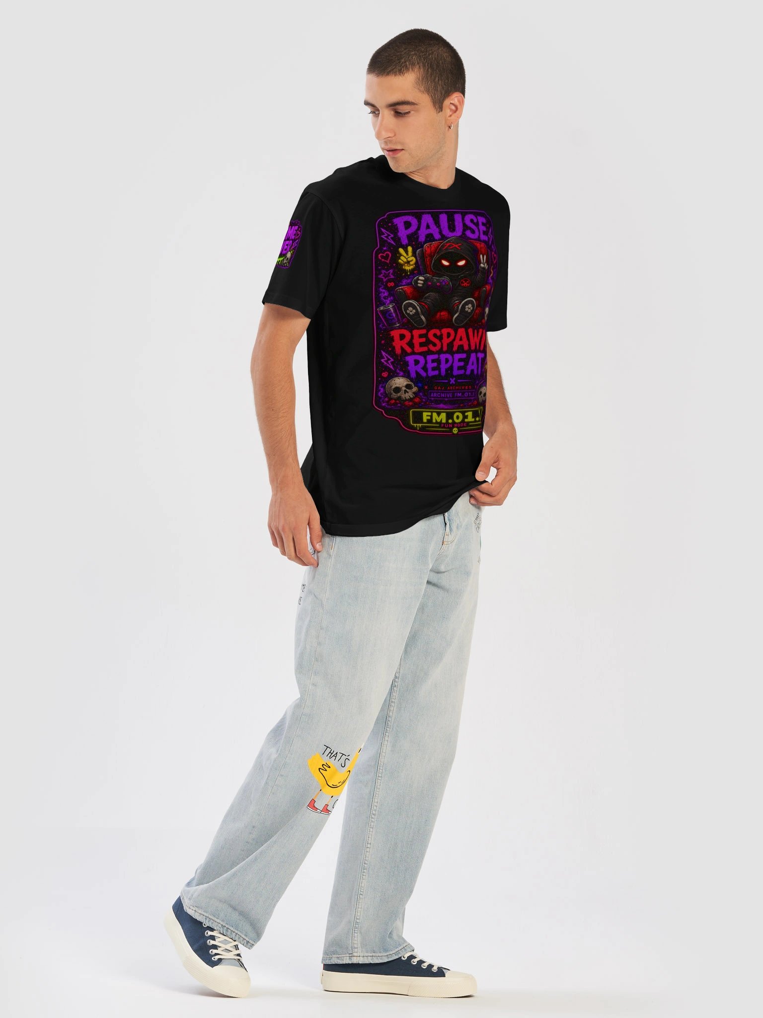 FUN MODE - Pause. Respawn. Repeat. GG Tee product image (5)