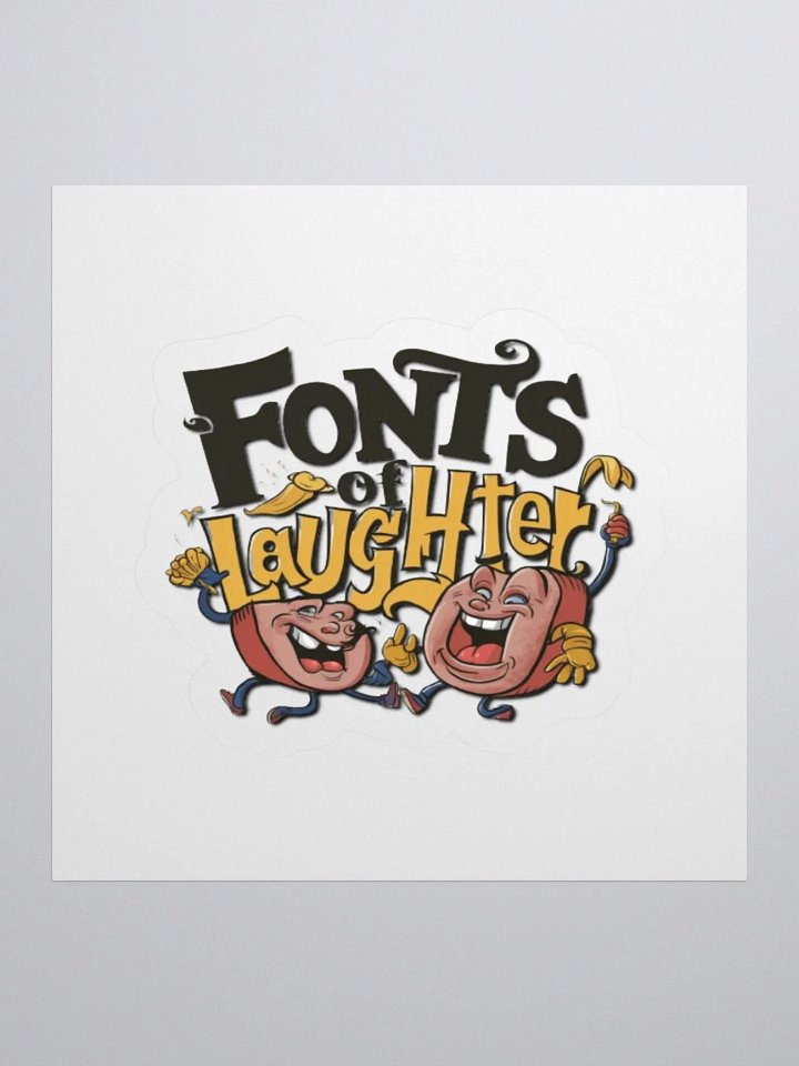 Hilarious Hot Dog Sticker: Fonts of Laughter - Exclusive Design product image (1)
