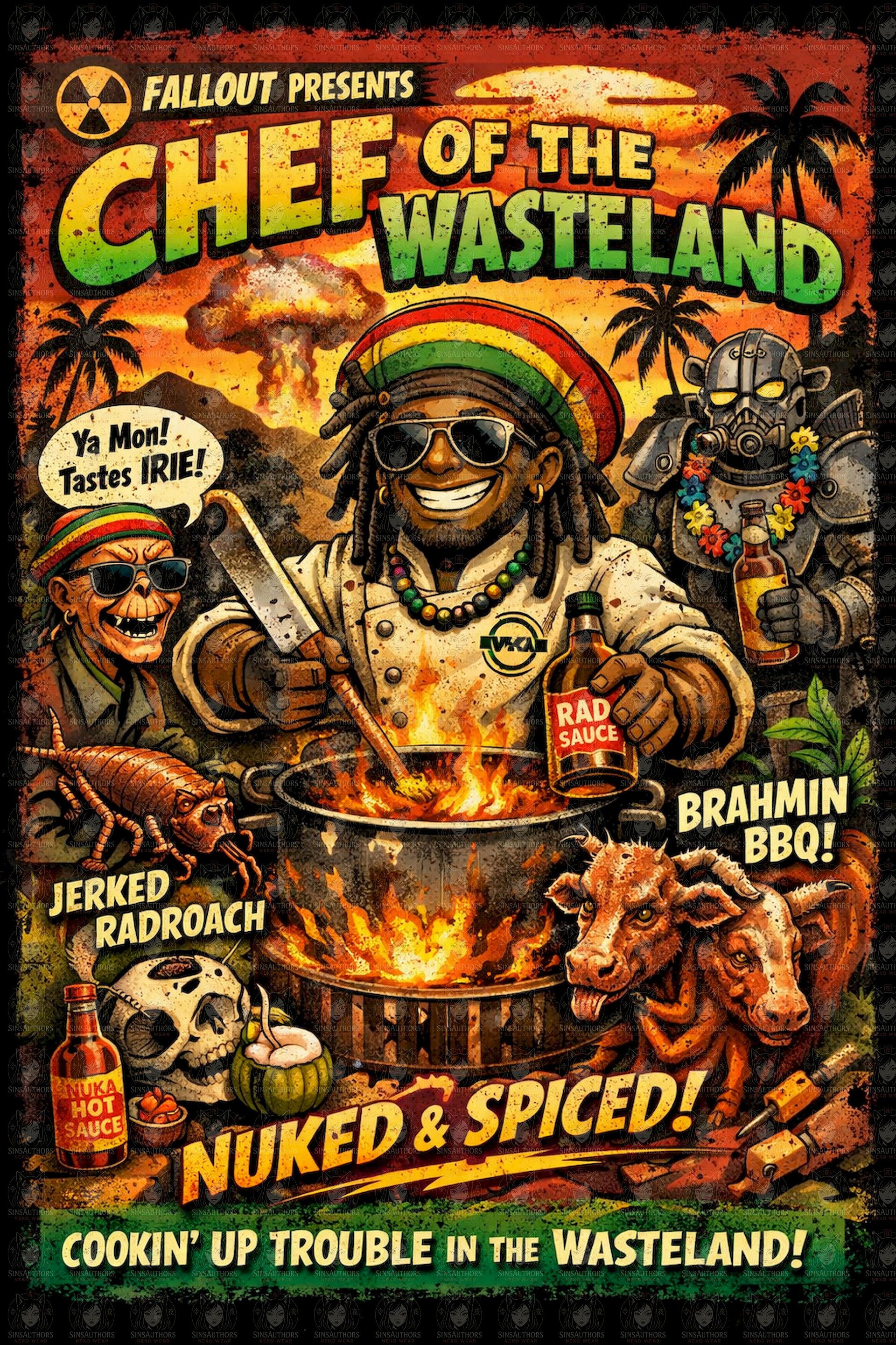 NEKO WEAR™ Chef of the Wasteland Apron — Nuked & Spiced product image (5)