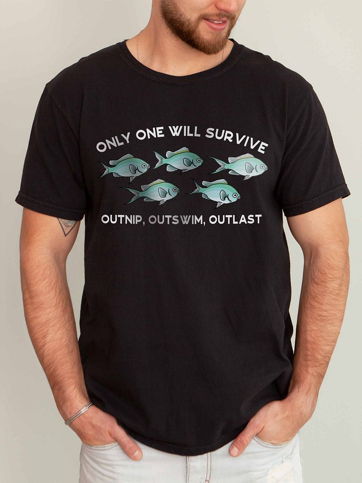 Only One Will Survive Green Chromis T-Shirt for Reef Aquarium Lovers product image (2)