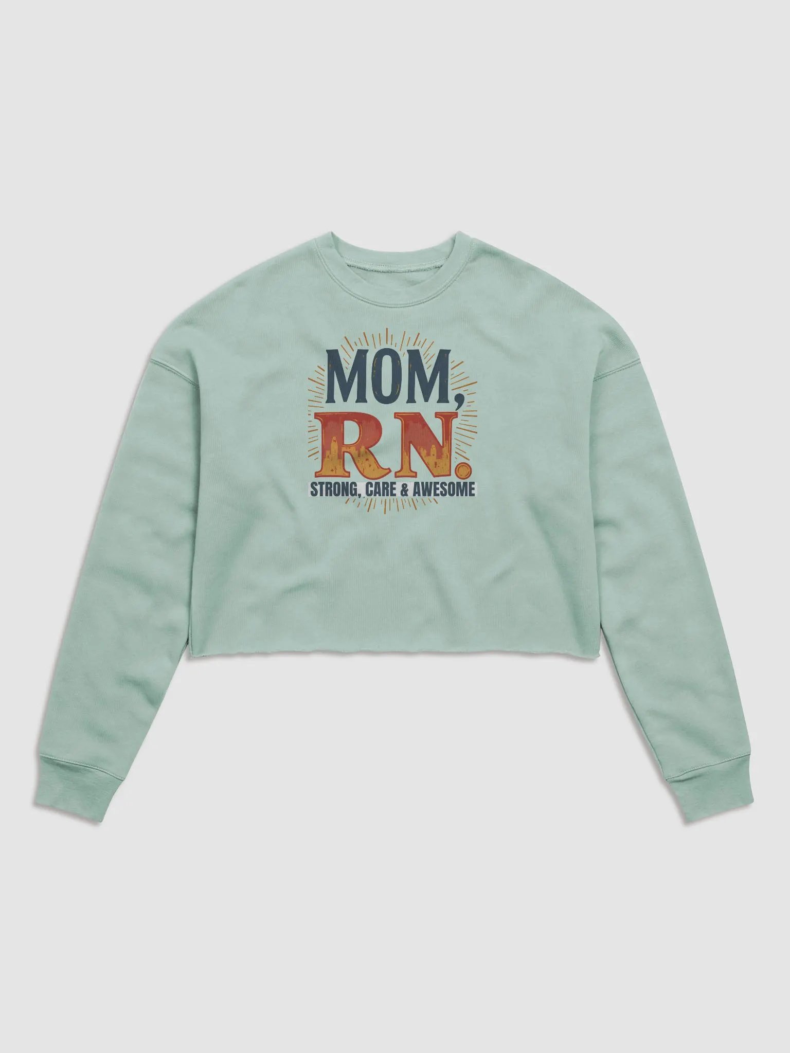 Mom, RN Burst Crop Sweatshirt product image (3)