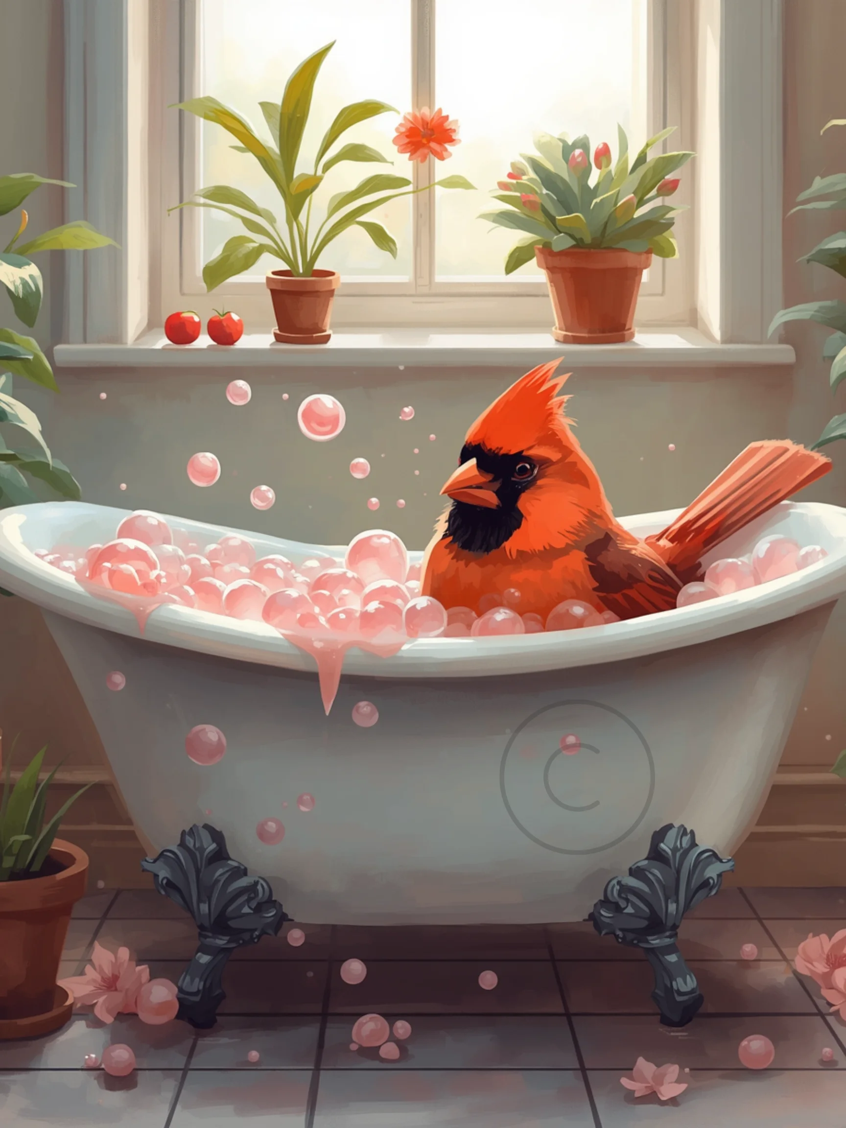 Cardinal in the Bathtub Poster product image (1)