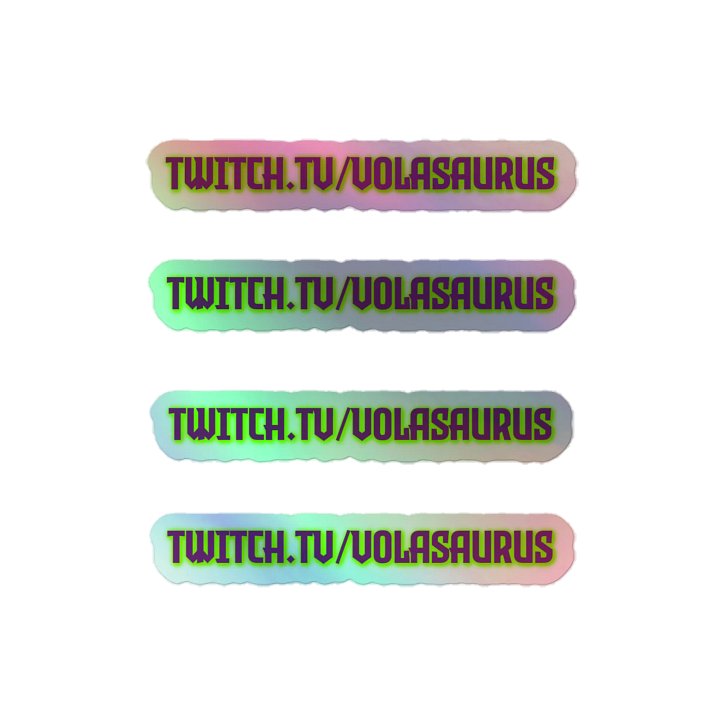 Holographic Volasaurus Twitch Handle Stickers product image (2)