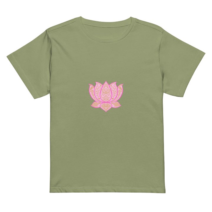 Golden Lotus Women's High-Waisted Tee product image (2)