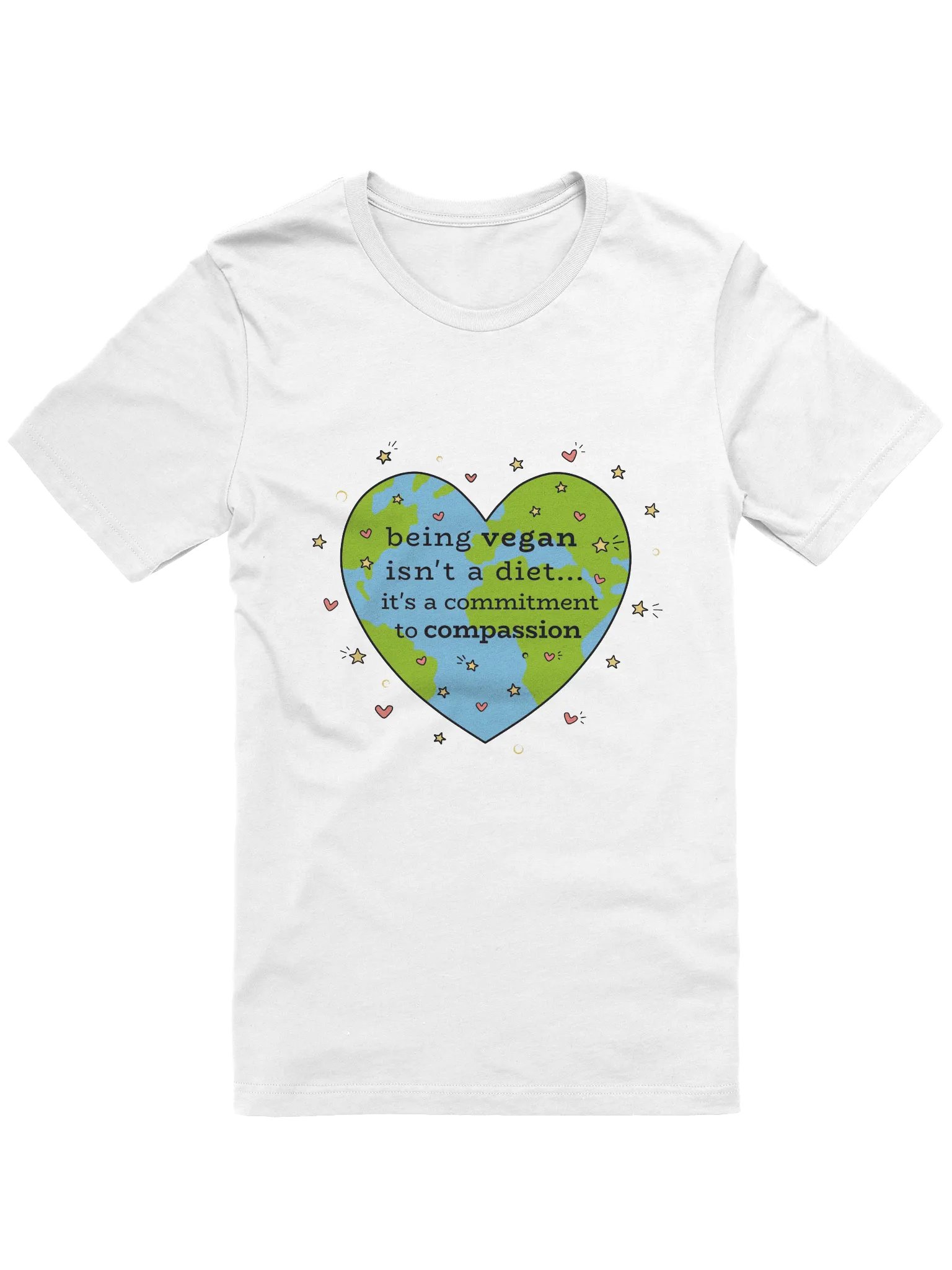 “Being Vegan Isn’t a Diet” Unisex White T-Shirt product image (2)