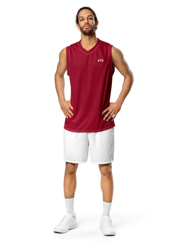 His House Performance V-Neck Muscle Tank - Red product image (1)