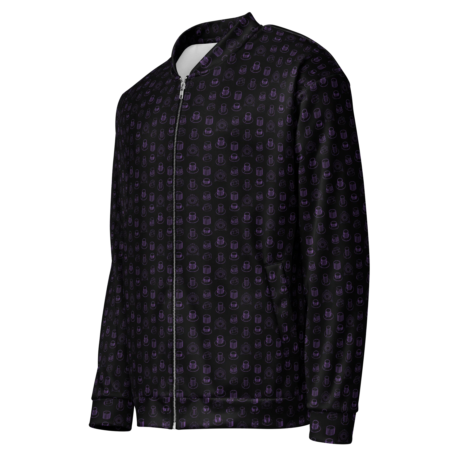 Seven Icons of Synthesis Bomber Jacket - (7 Synth Legends) AMETHYST product image (3)