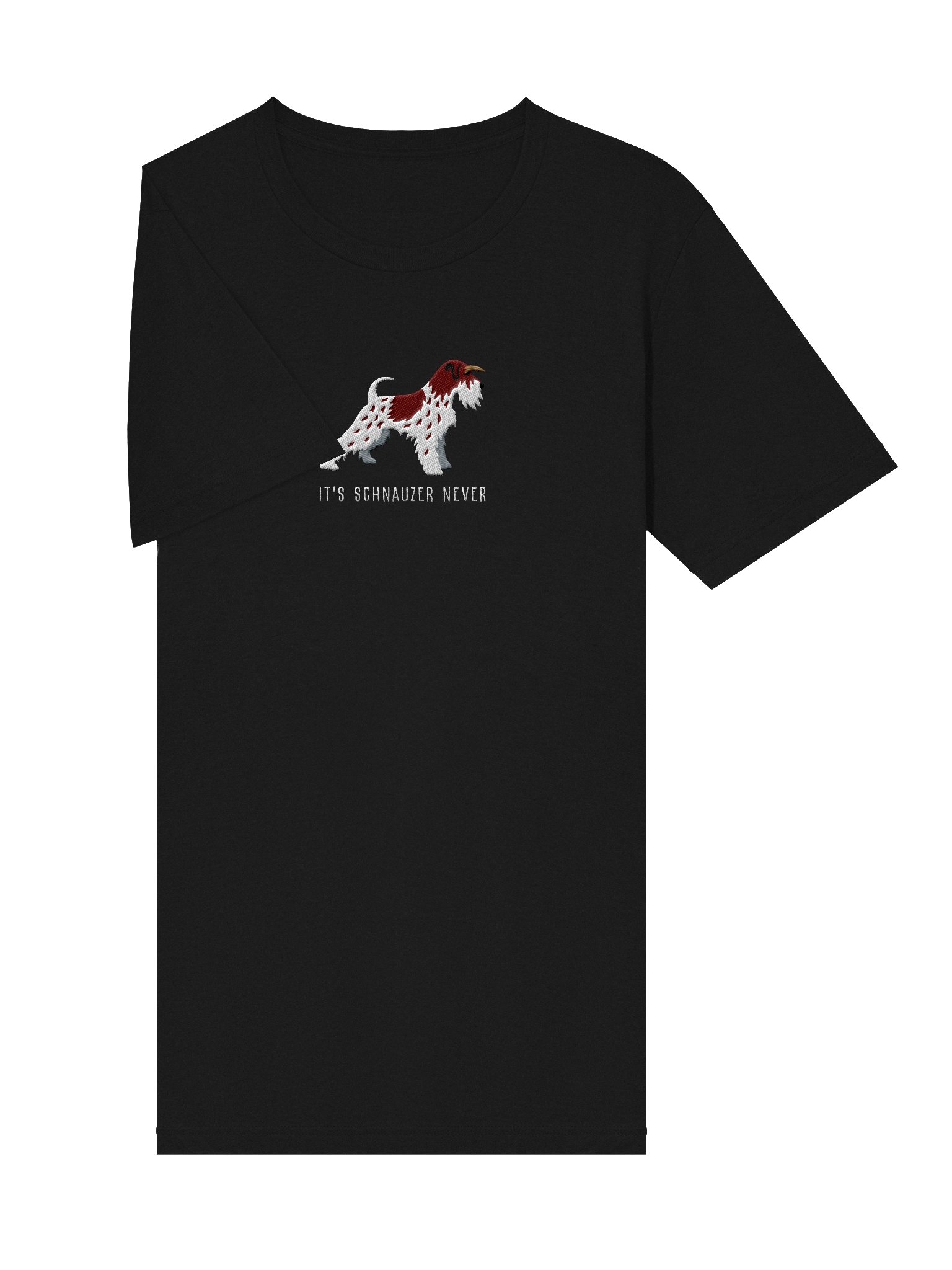 It's Schnauzer Never T-Shirt(Embroidered) of a Miniature Schnauzer(Parti, Liver & White) product image (26)