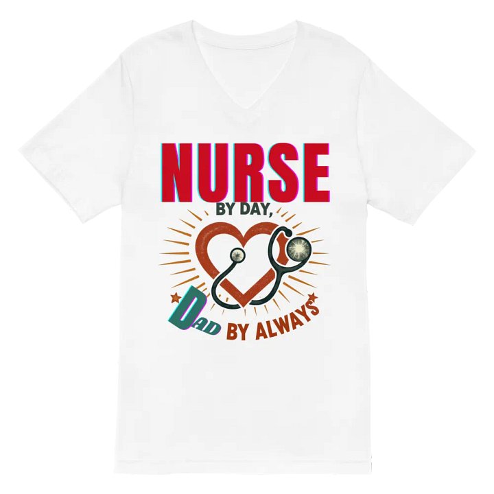 Nurse by Day, Dad by Always V-Neck Tee product image (6)
