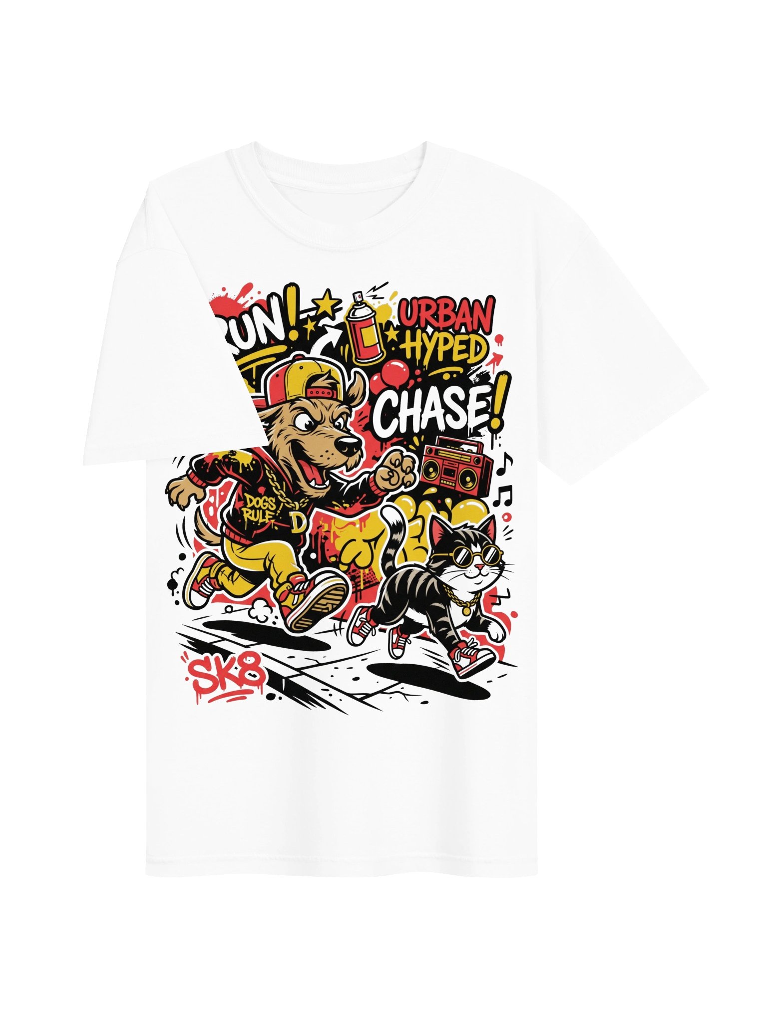 Funny Raccoon Cat Shirt | Urban Streetwear Tee | Skate Animal T-Shirt product image (4)