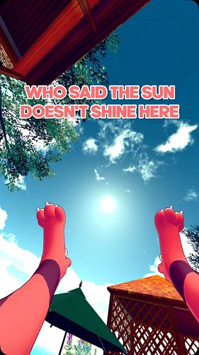 Who said the sun doesn’t shine here? ☀️ #VRChat #Furry #Femboy #Cute