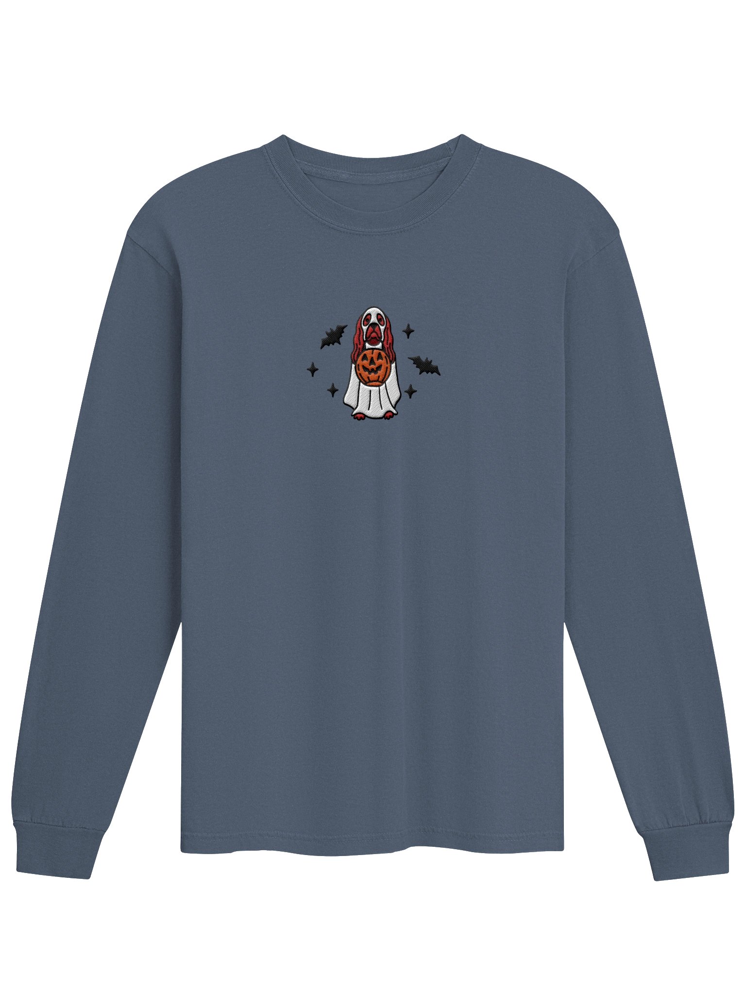 Halloween American Cocker Spaniel(Red) Embroidered Long-sleeved T-Shirt product image (1)