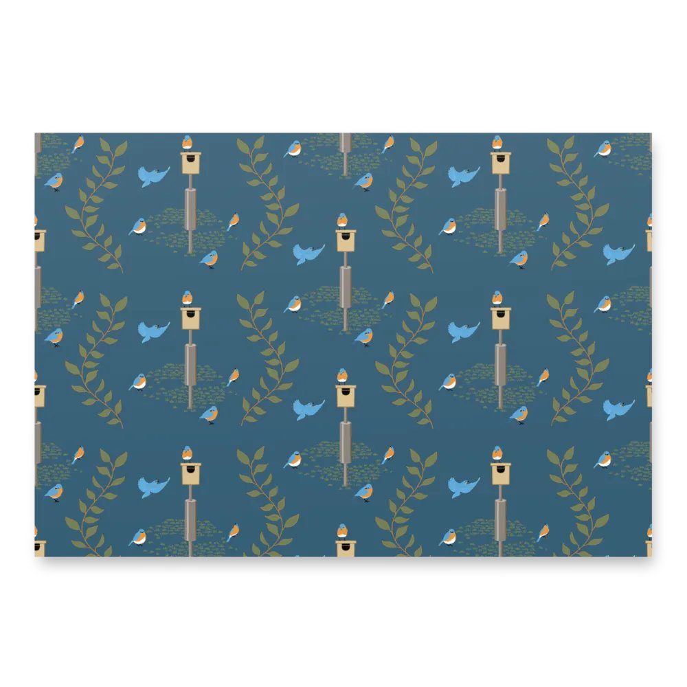 Bluebird Wrapping Paper Set 1 in Blue product image (8)