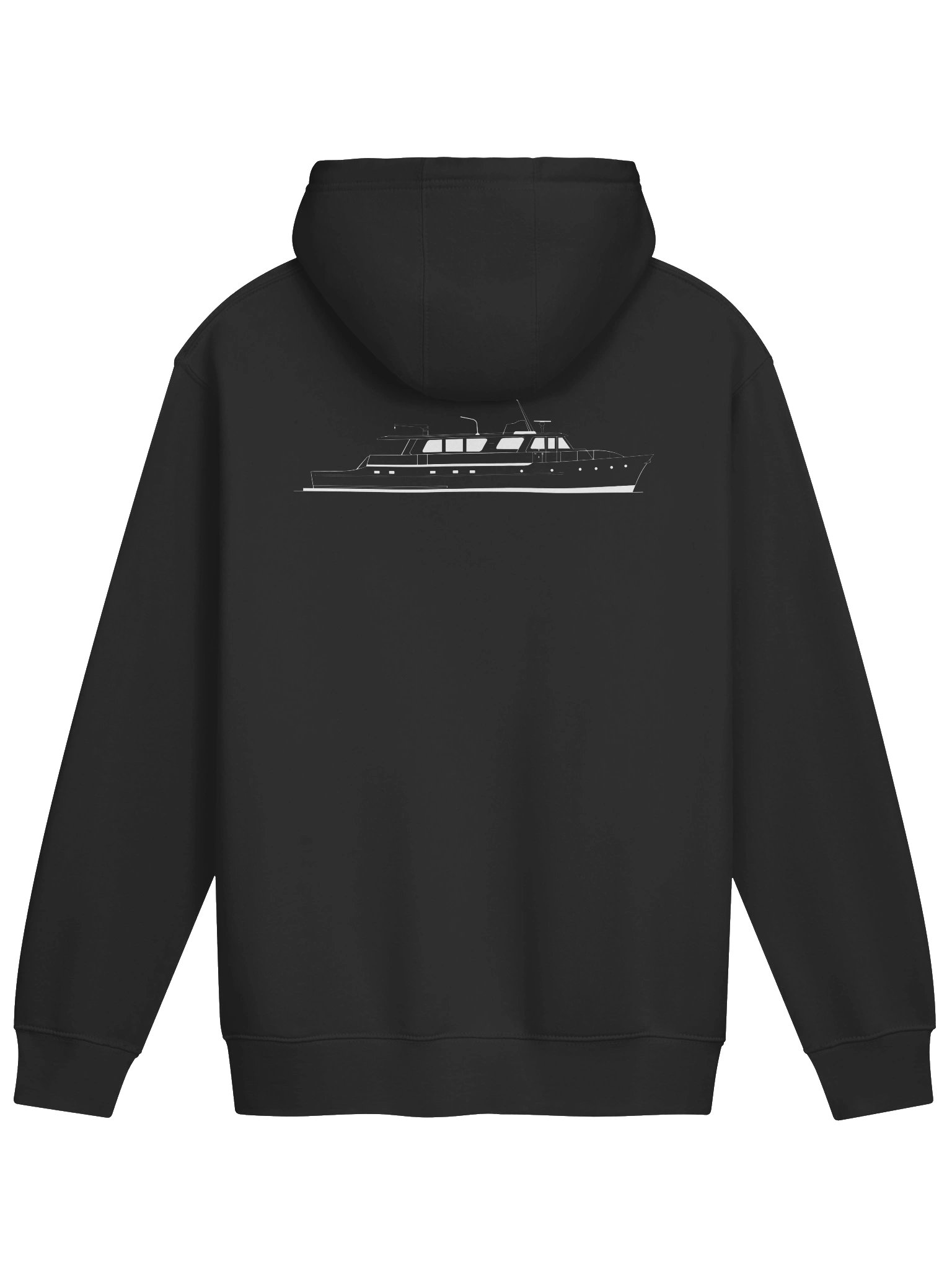 Hoodie/Hooded Sweatshirt – Tangaroa Boat Outline product image (5)