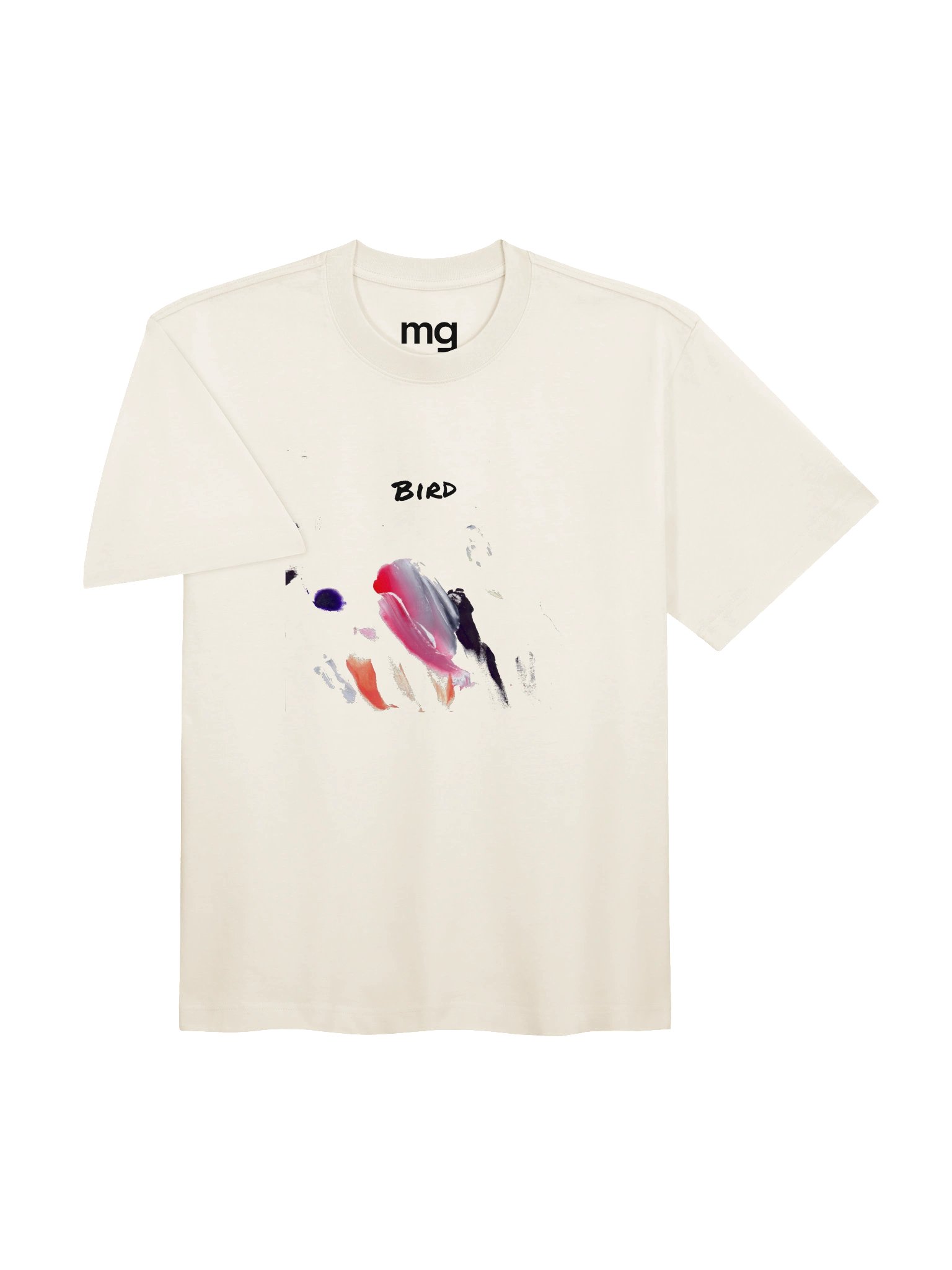 Abstract Bird Brushstroke // Box T-Shirt White product image (5)