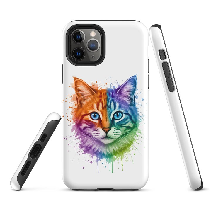 Watercolor Splash Cat Face Tough iPhone® Case product image (1)