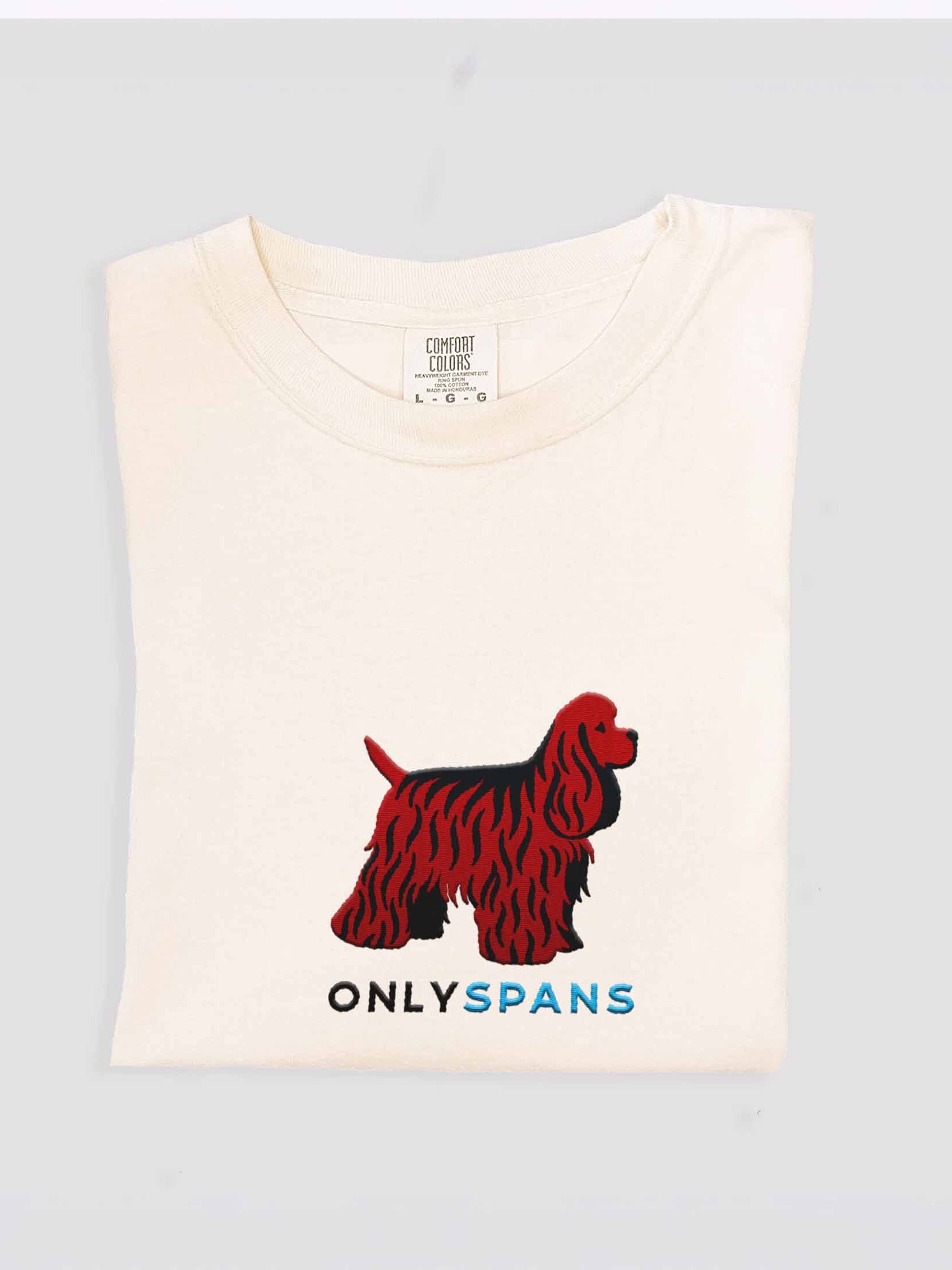 Only Spans T-Shirt(Embroidered) of an American Cocker Spaniel(Liver) product image (1)