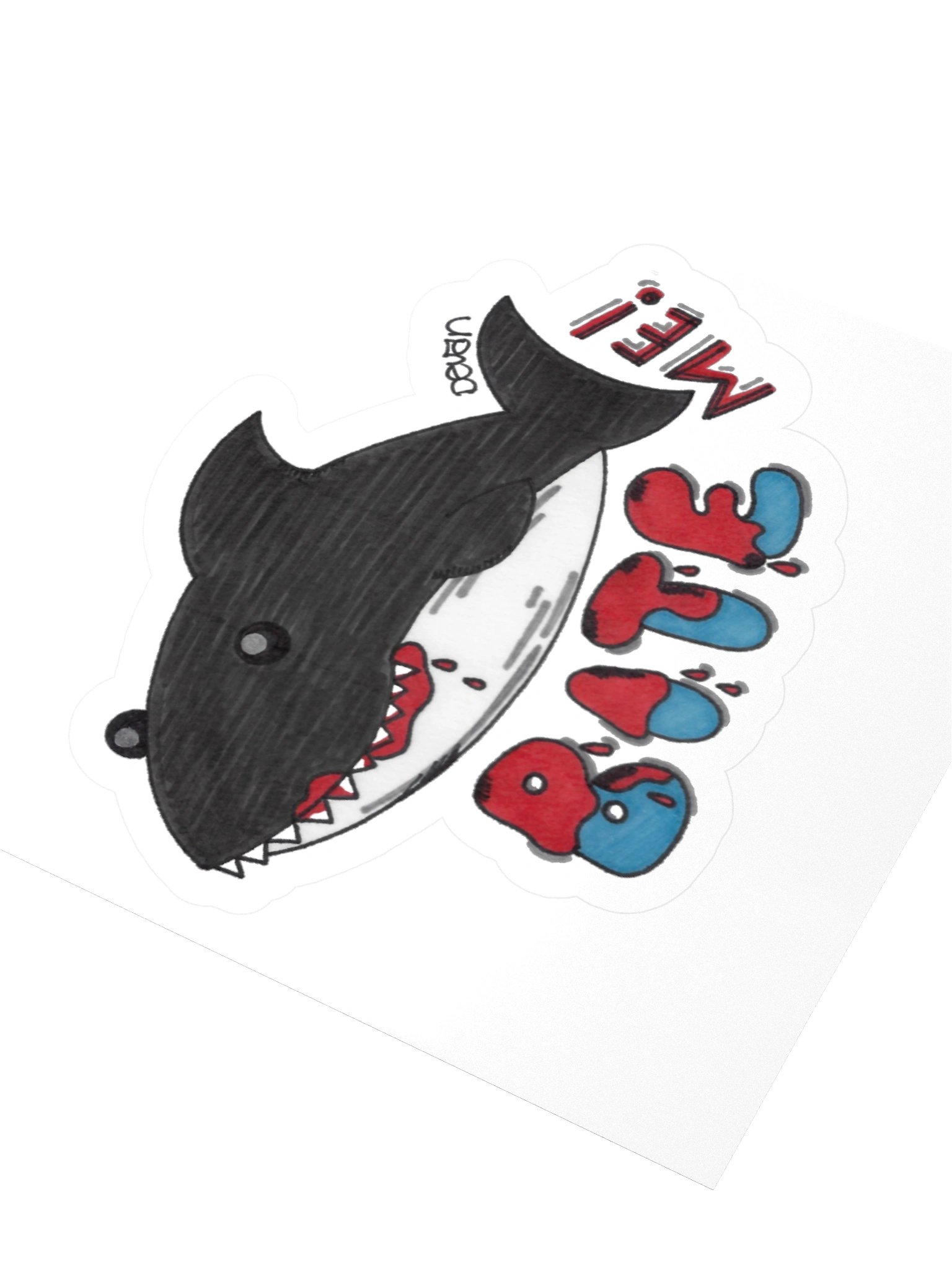 Bloody Shark Bite Sticker product image (3)