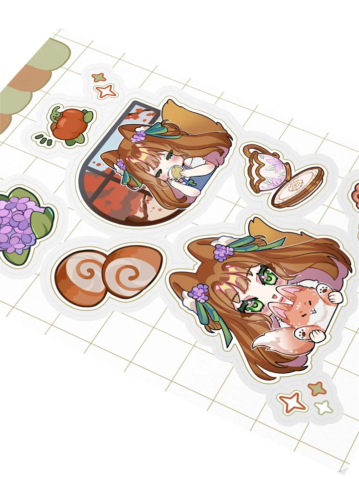 Pumpkin Petty Cafe Sticker Sheet product image (2)