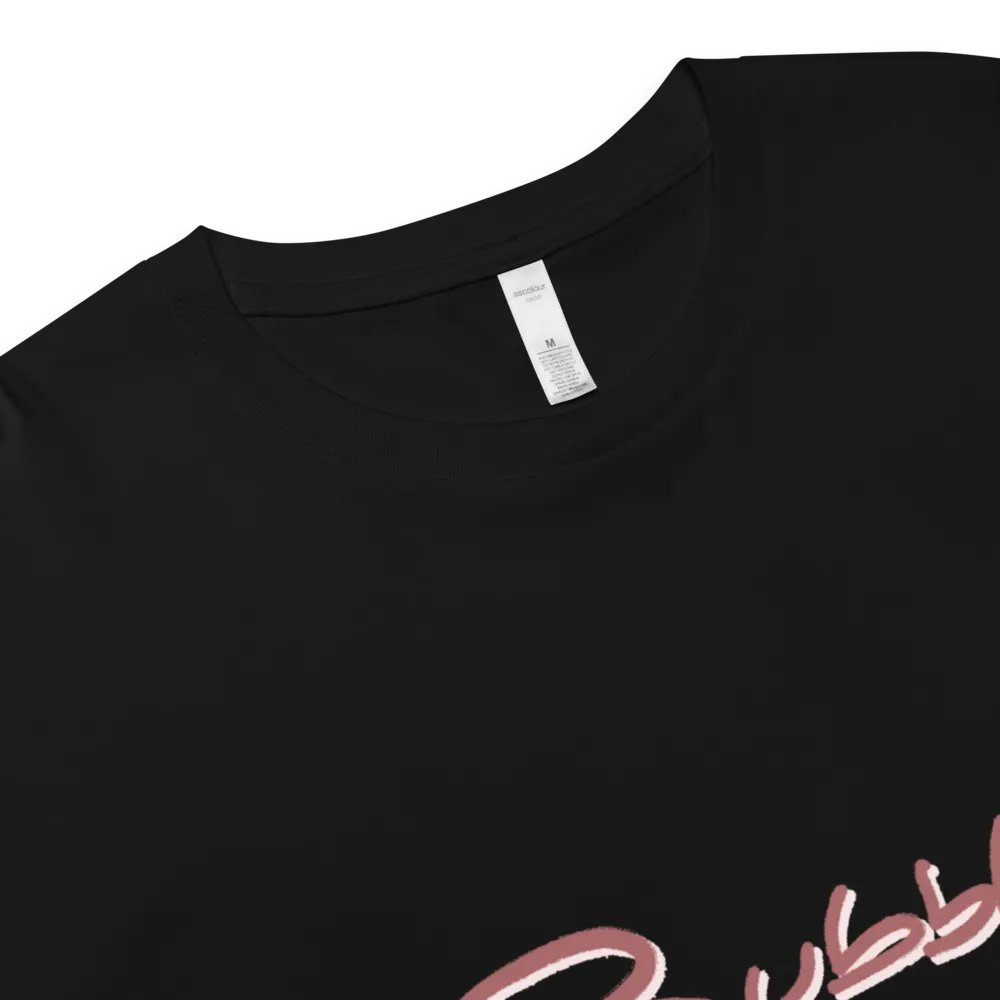 Bubbly and a B*tch (mauve shadow design) printed cotton crop top product image (11)