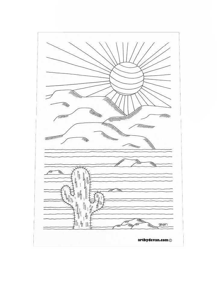 Color Your Own Art: Desert Scape product image (1)