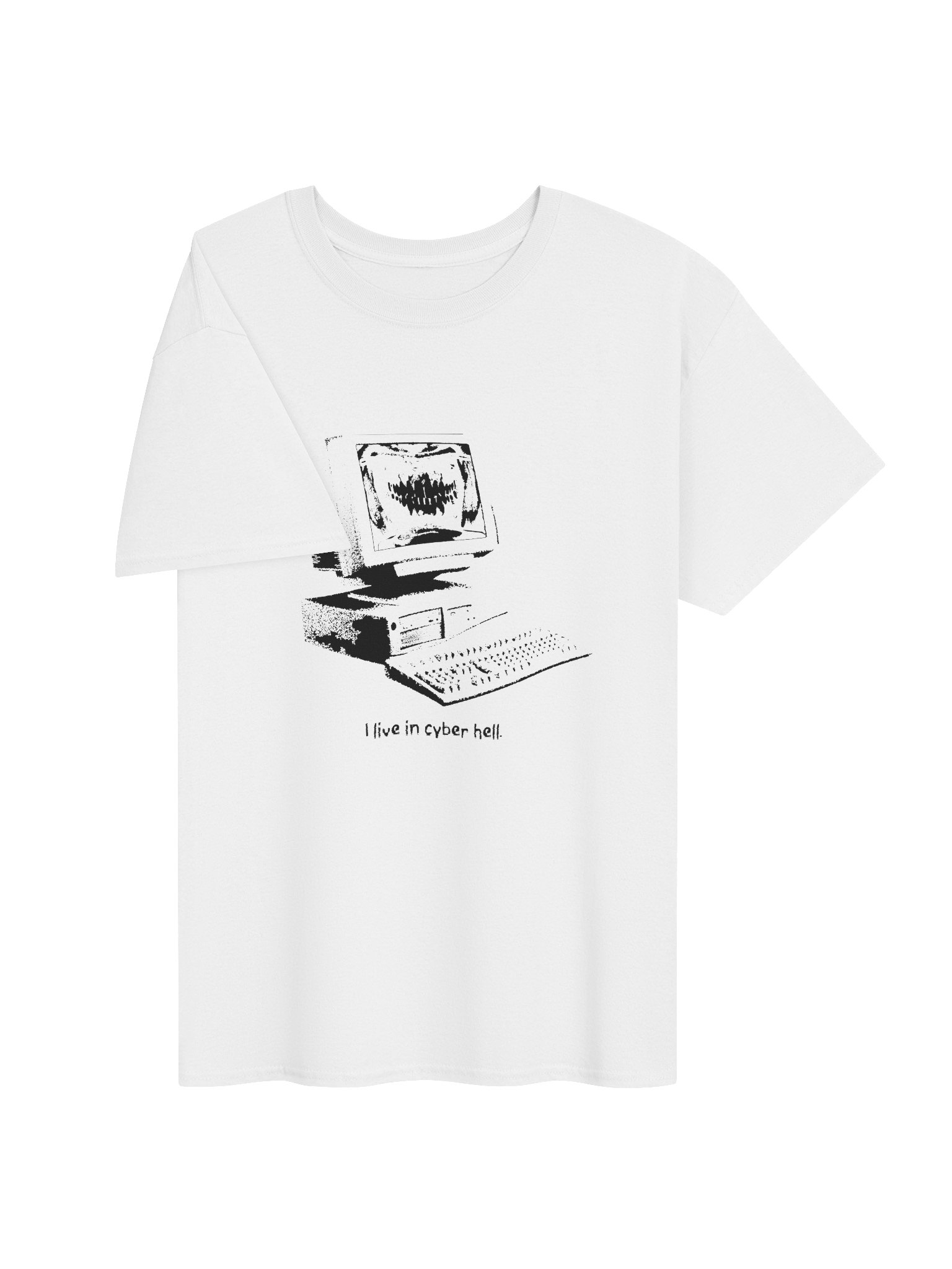 Cyber Hell White Tee product image (3)