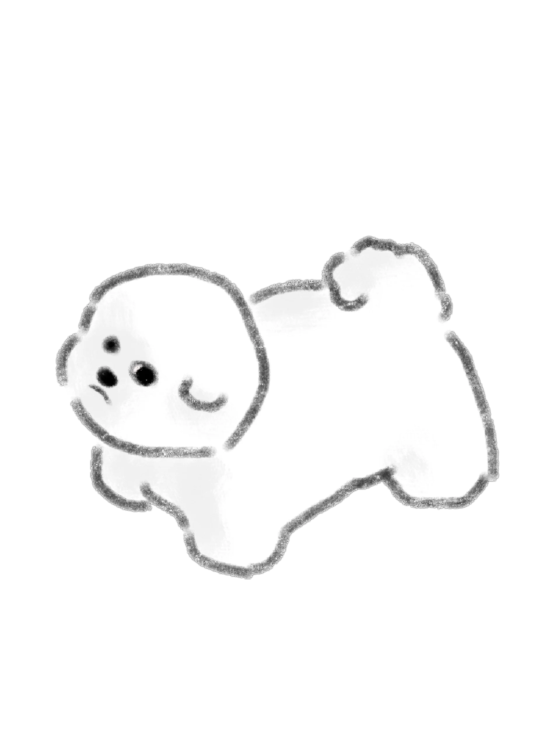15 Hand-Drawn White Dog PNG Clipart Bundle product image (11)