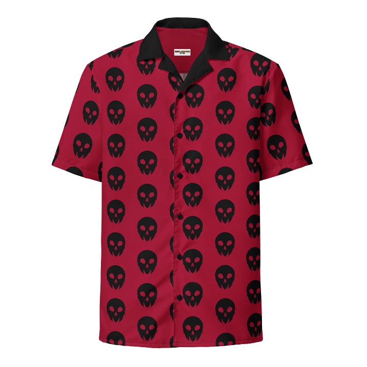 Hotel Calaveras Skull Print Hawaiian Shirt (100% Polyester) product image (1)