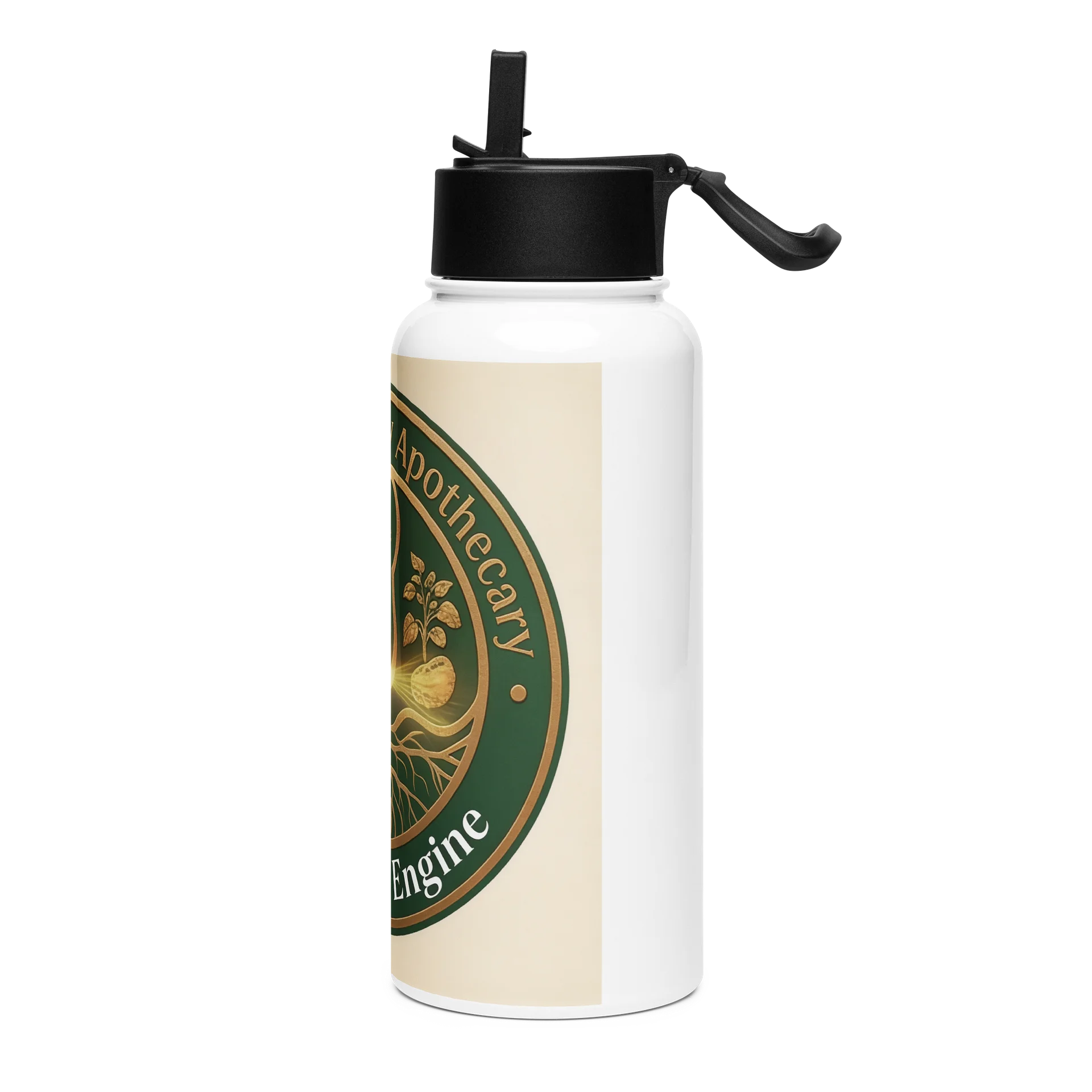 The Living Flow Apothecary Botanical Emblem Water Bottle product image (3)