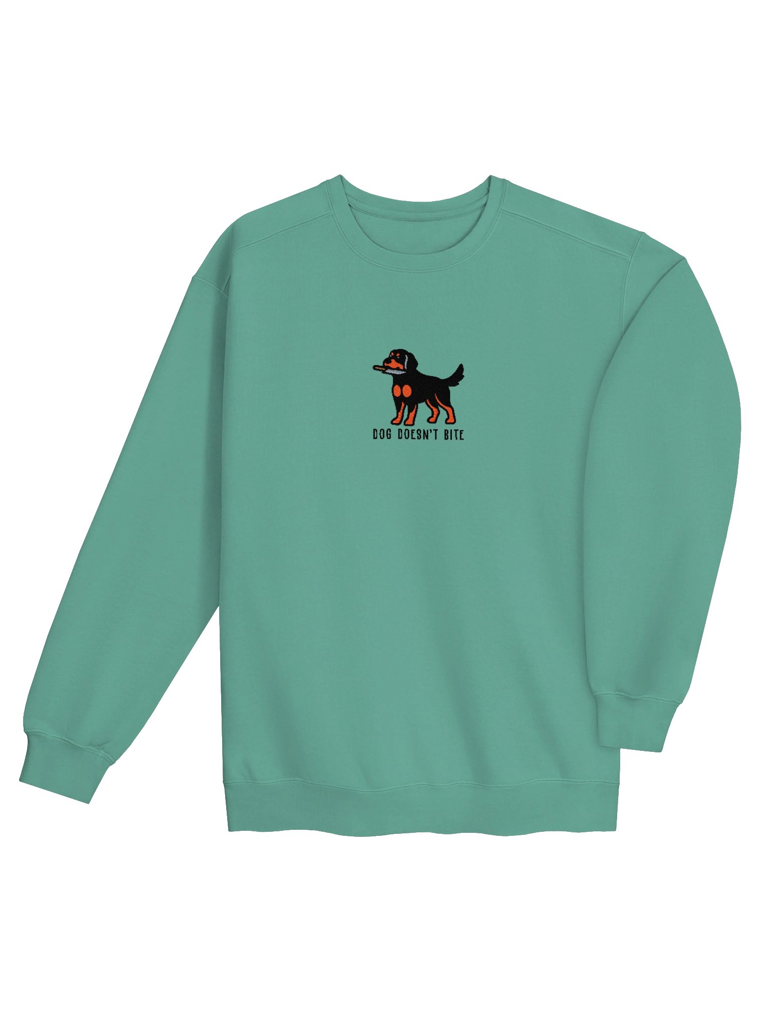 Dog Doesn't Bite Funny Chibi-Style Embroidered Premium Sweatshirt for Rottweiler Owners product image (28)