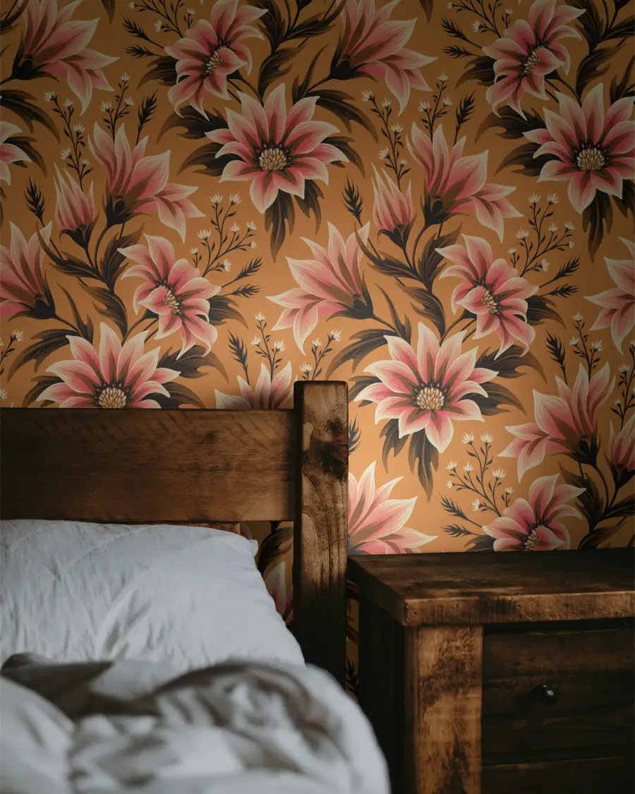 FREE Wallpaper Mockup - Dark Rustic Bedside product image (2)