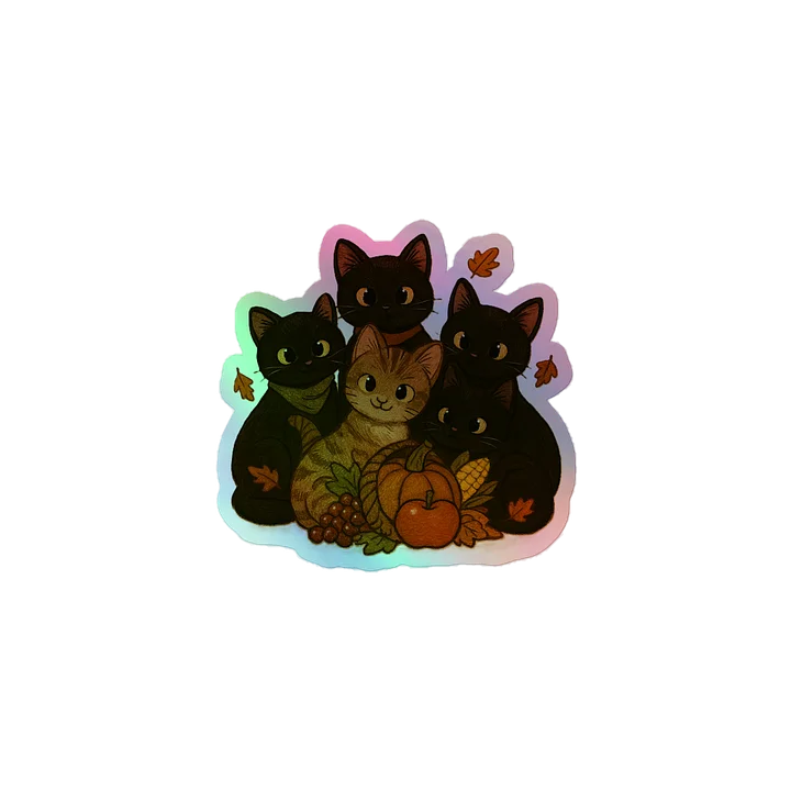 Cat brigade Fall Holographic Sticker Set product image (1)