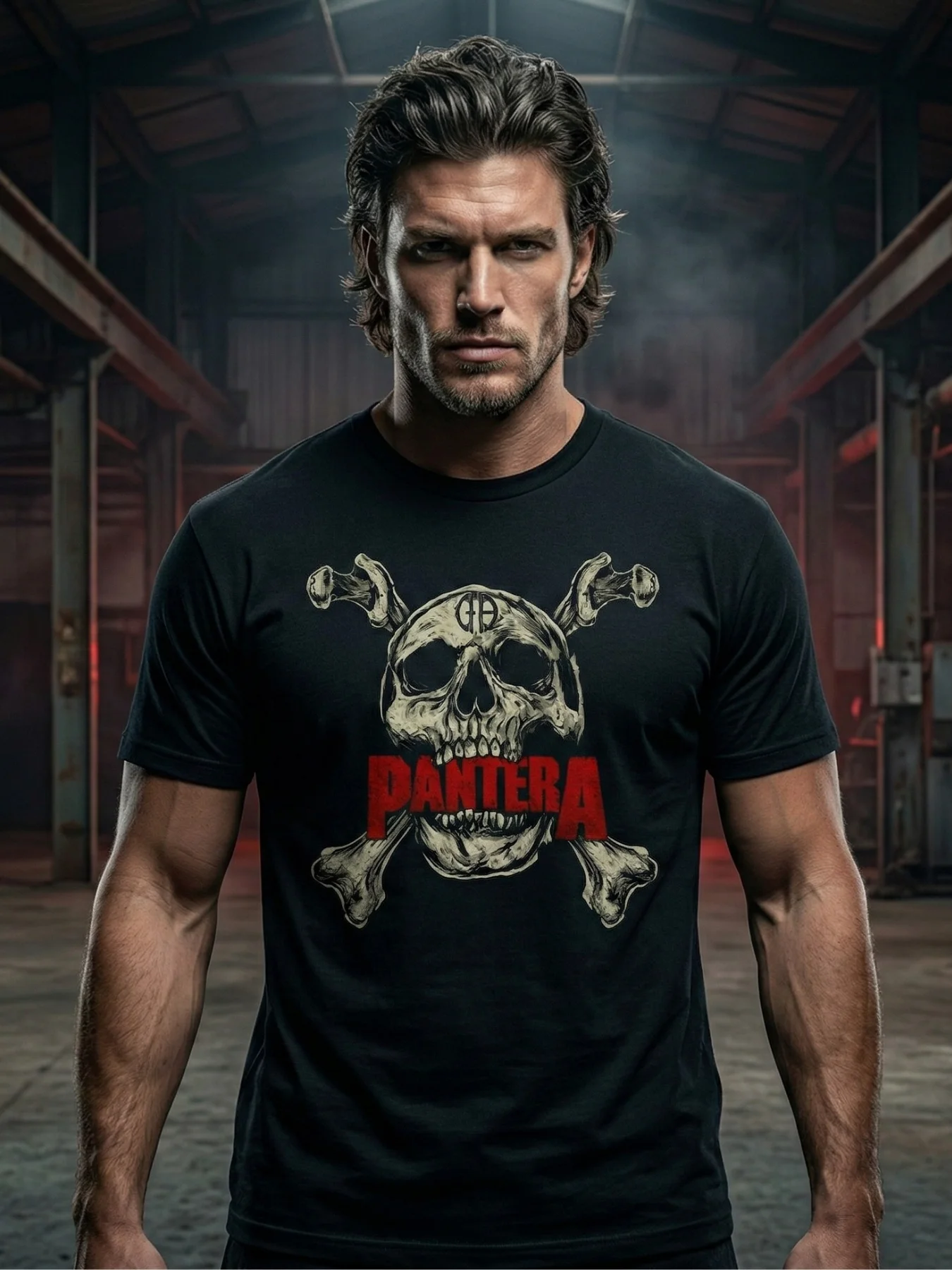 Pantera Skull Crossbones T-Shirt | CFH Logo Graphic Tee | Vulgar Display Groove Metal Collector Shirt product image (1)