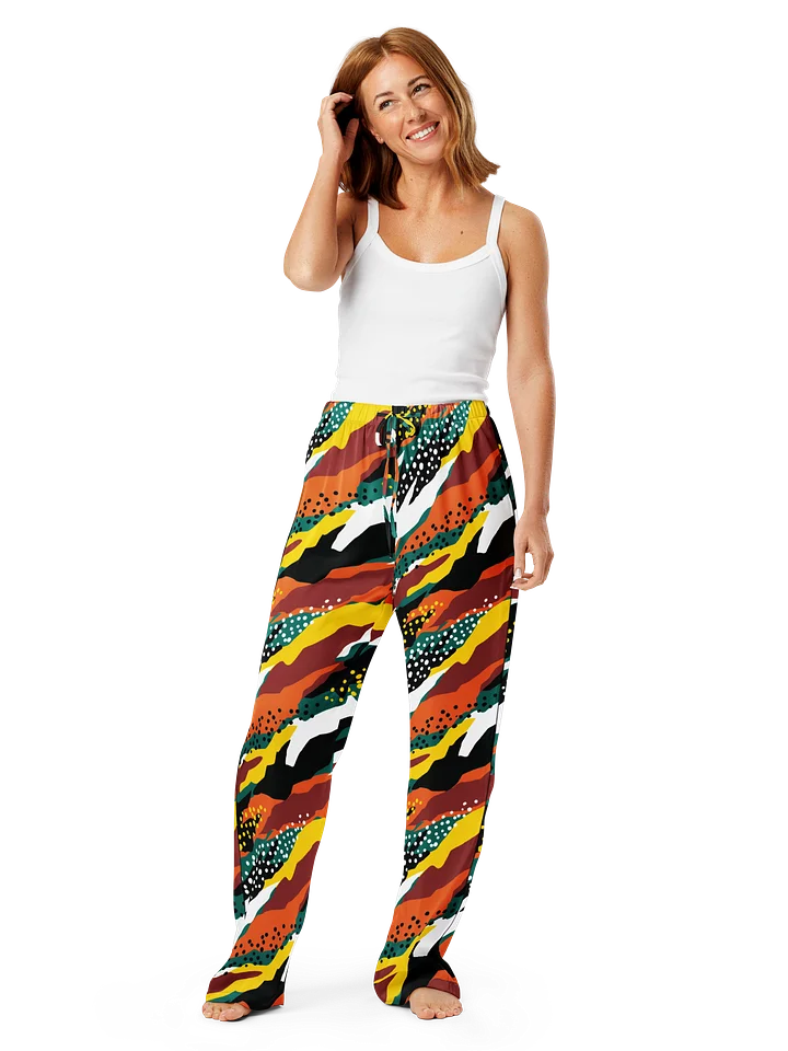 Terracotta & Teal Abstract Safari Pattern | Vibrant All-Over Print Women's Pajama Pants product image (2)