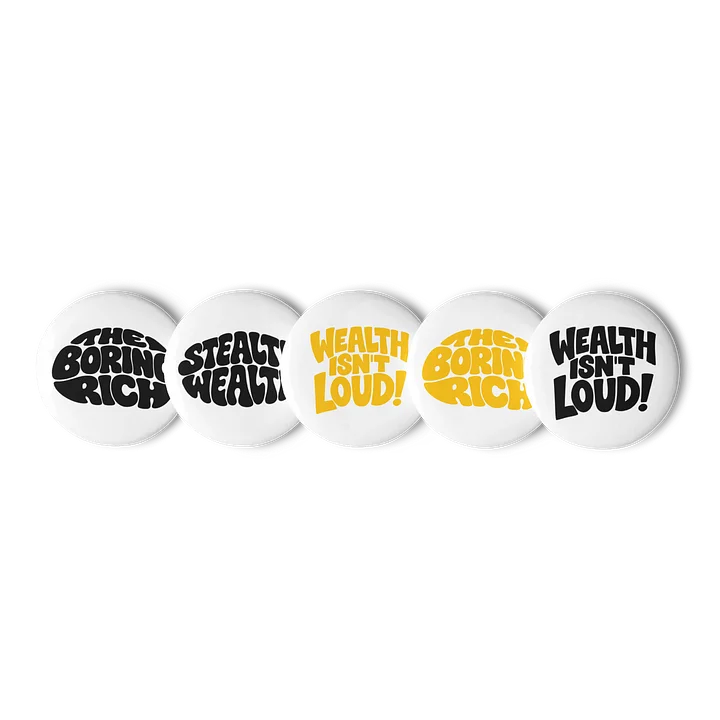 The Boring Rich Set of Pin Buttons product image (1)