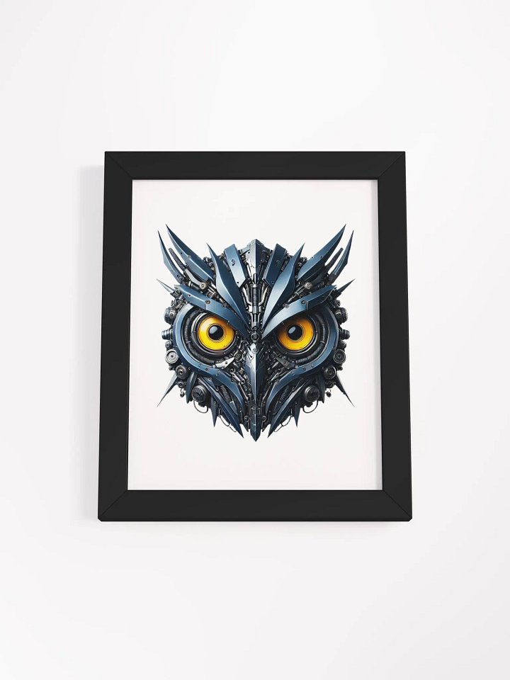 Framed High-Quality Matte Poster | iron owl robot design product image (1)